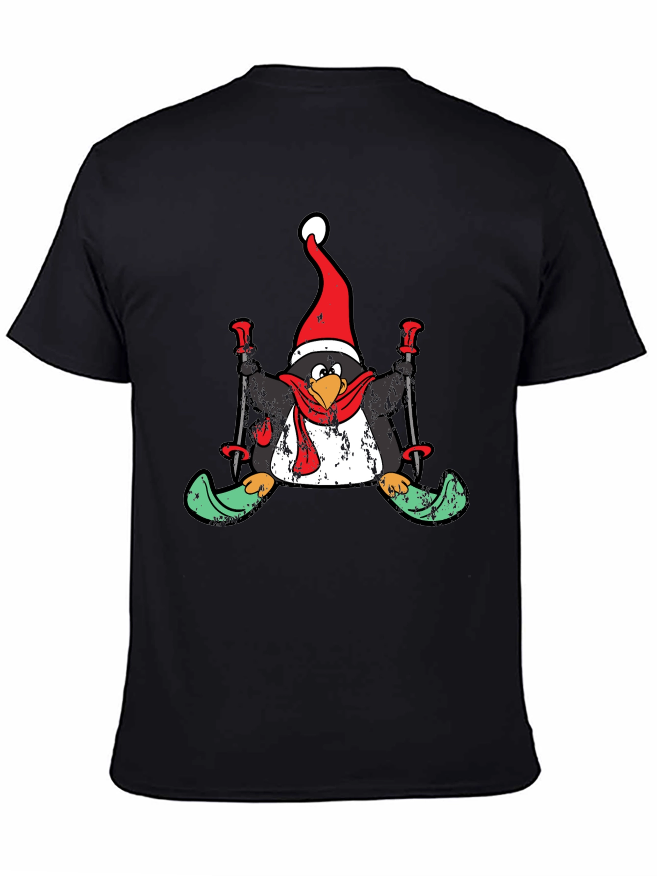 Penguin Skier Holiday T-Shirt