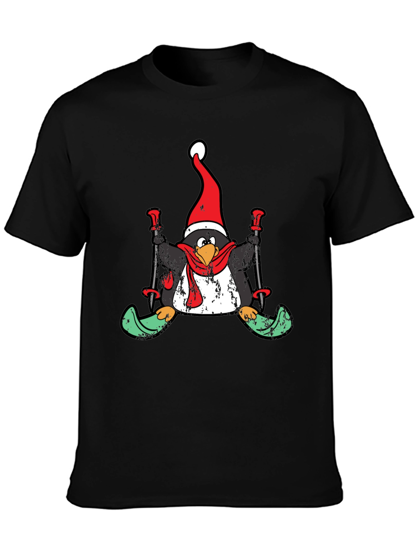 Penguin Skier Holiday T-Shirt