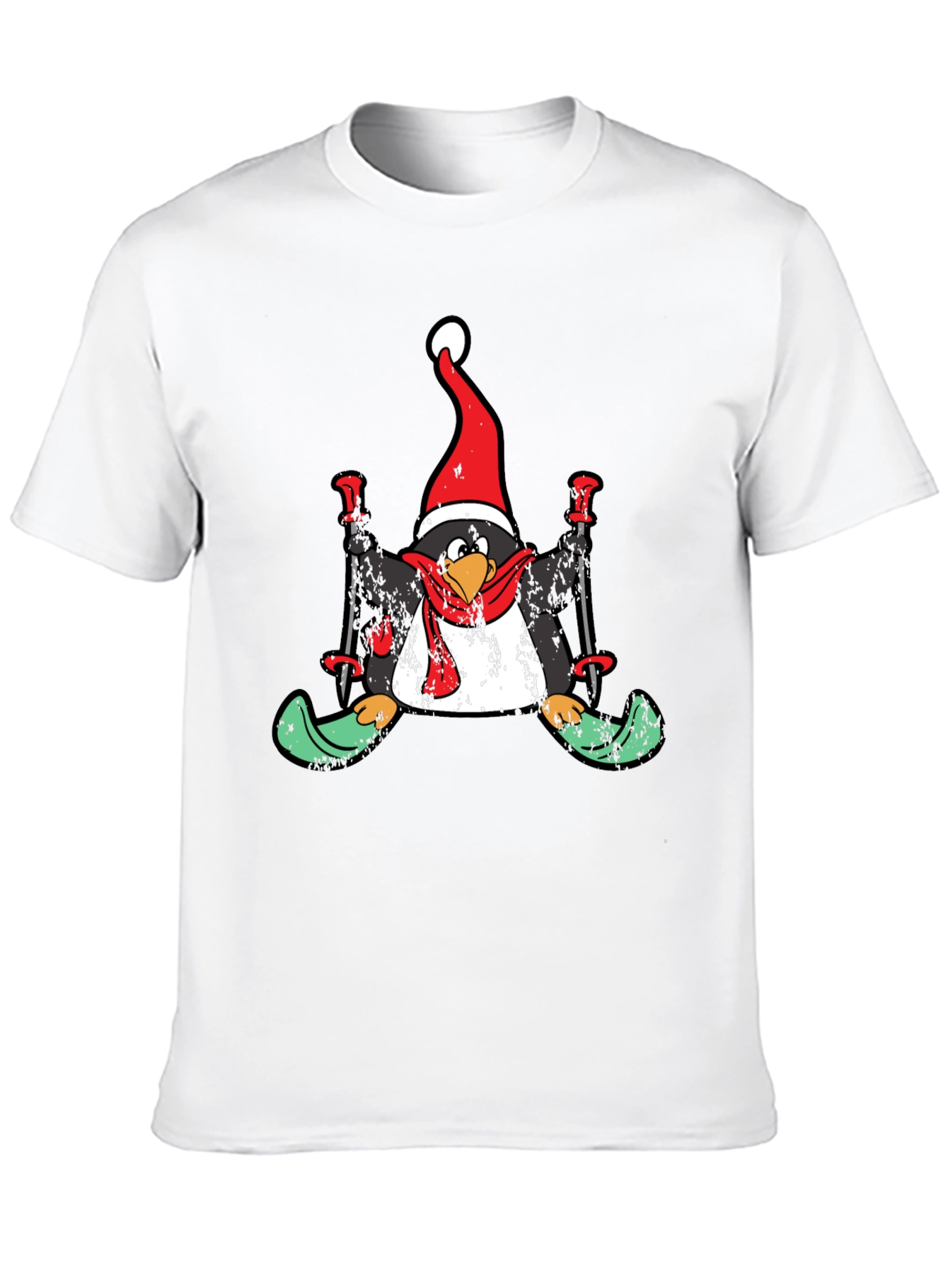 Penguin Skier Holiday T-Shirt
