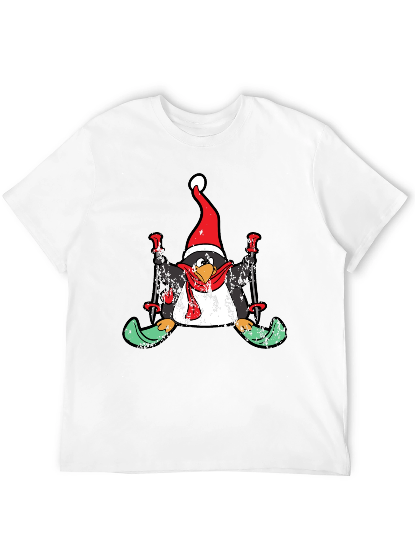 Penguin Skier Holiday T-Shirt