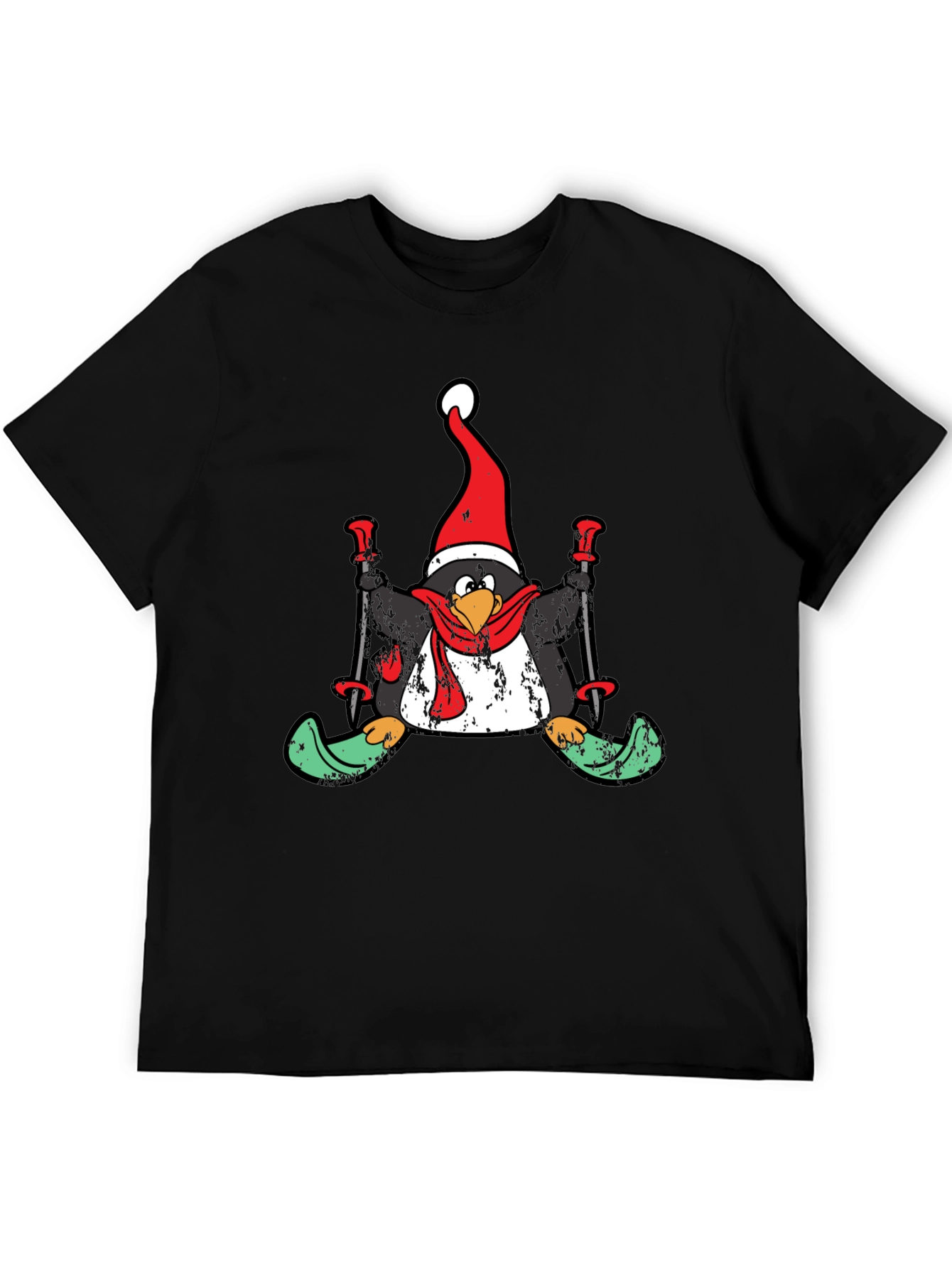 Penguin Skier Holiday T-Shirt