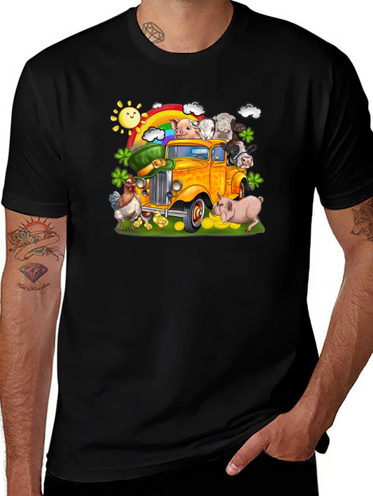 St Patricks Day Animals Truck T-Shirt
