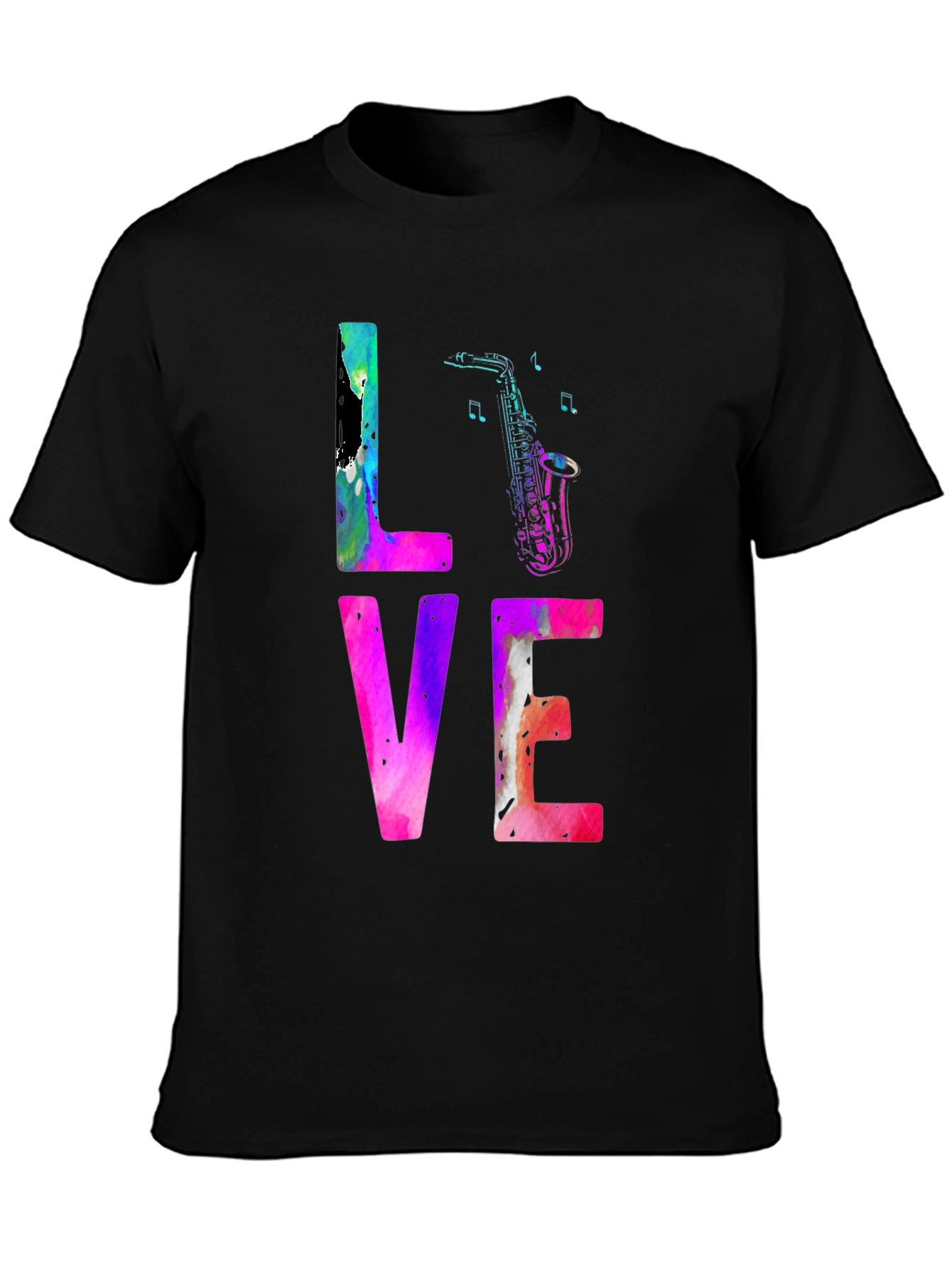 LOVE Saxophone T-Shirt - Music Lover Tee