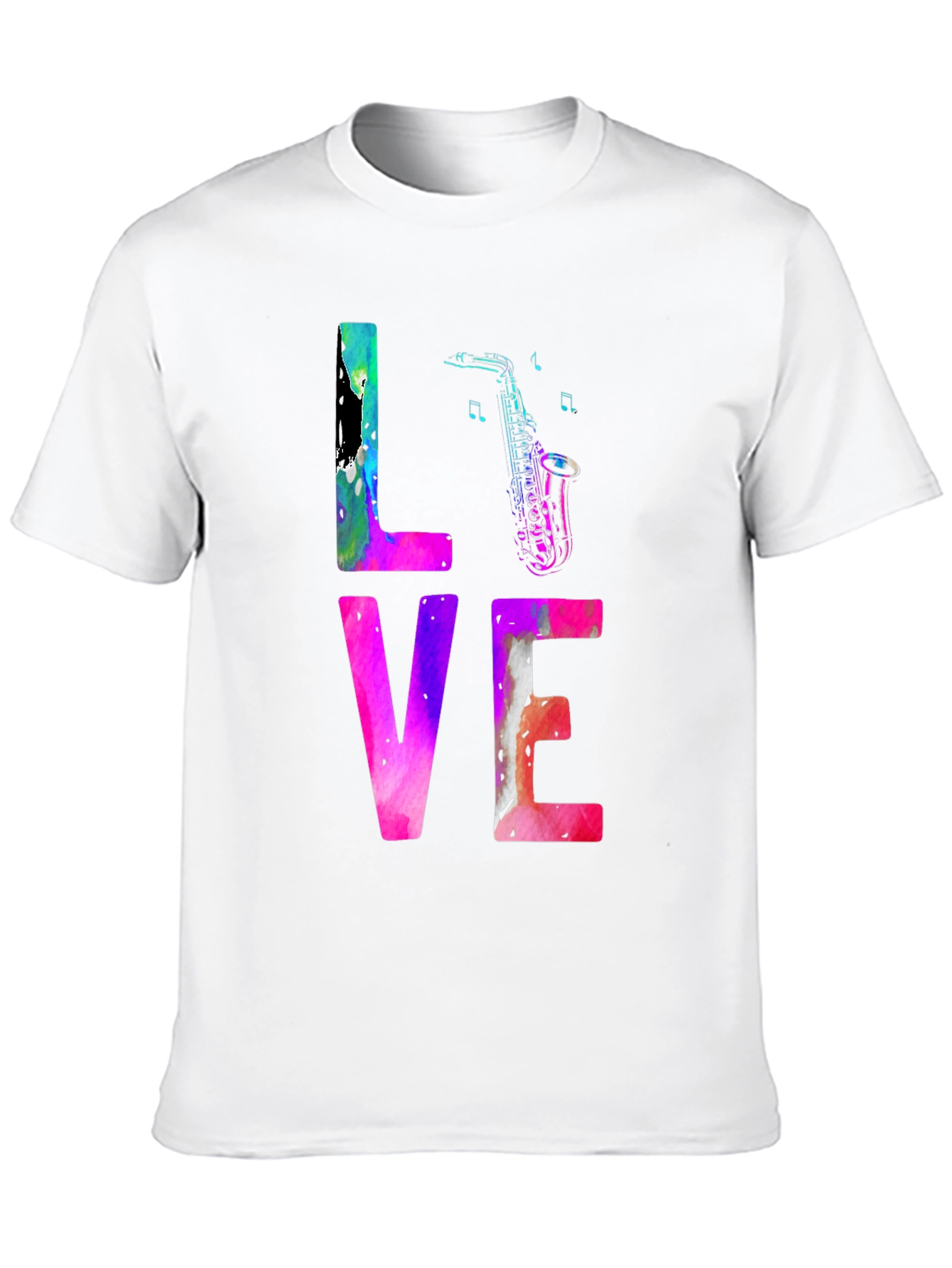 LOVE Saxophone T-Shirt - Music Lover Tee