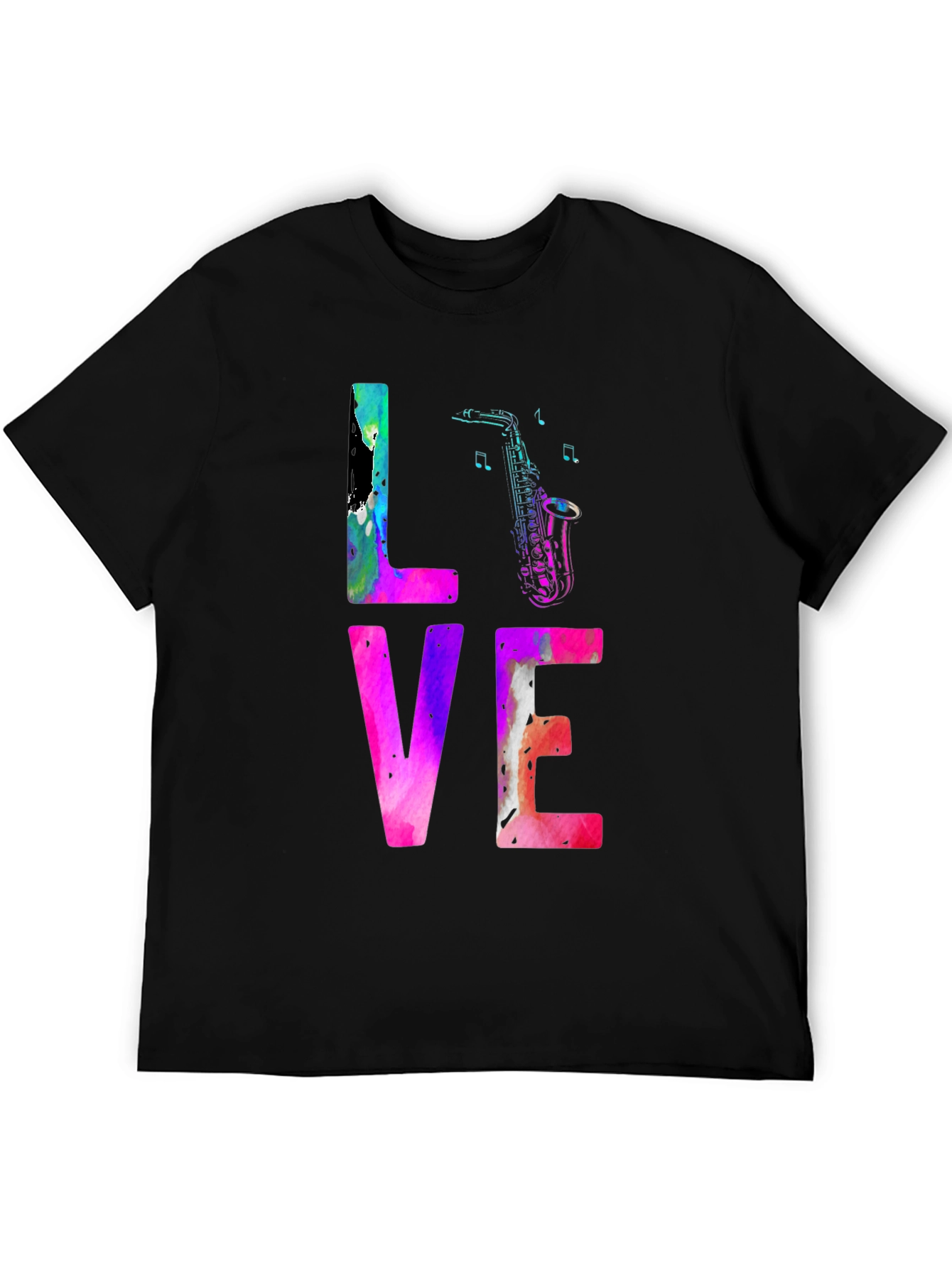 LOVE Saxophone T-Shirt - Music Lover Tee