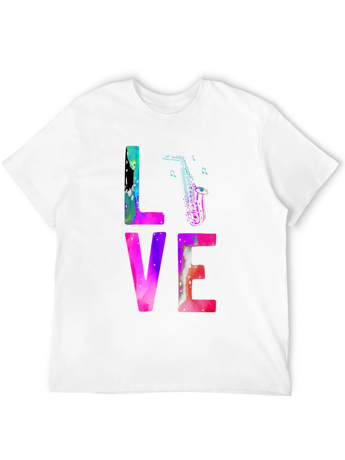 LOVE Saxophone T-Shirt - Music Lover Tee