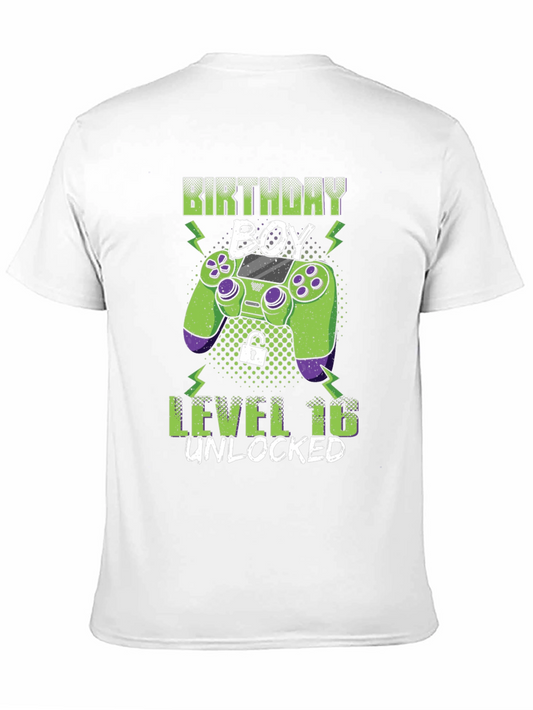 Birthday Boy Level 16 Unlocked Gamer T-Shirt