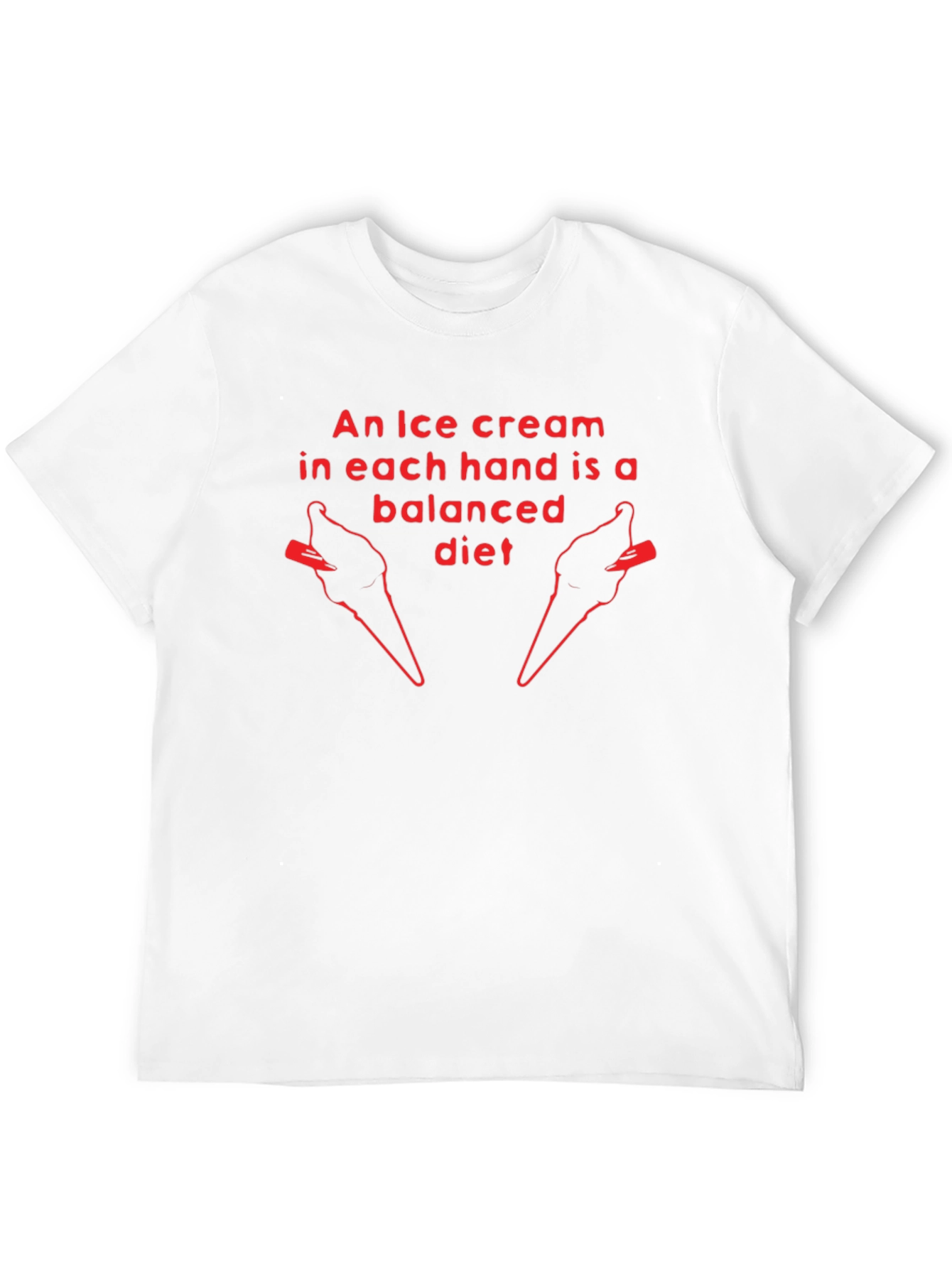 Ice Cream Balanced Diet Graphic T-Shirt