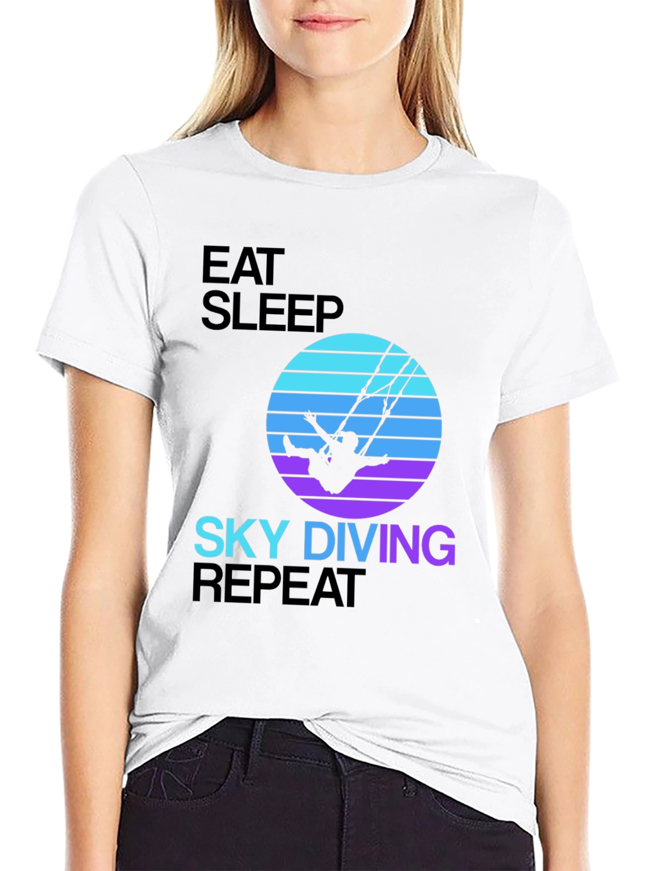 Eat Sleep Sky Diving Repeat T-Shirt