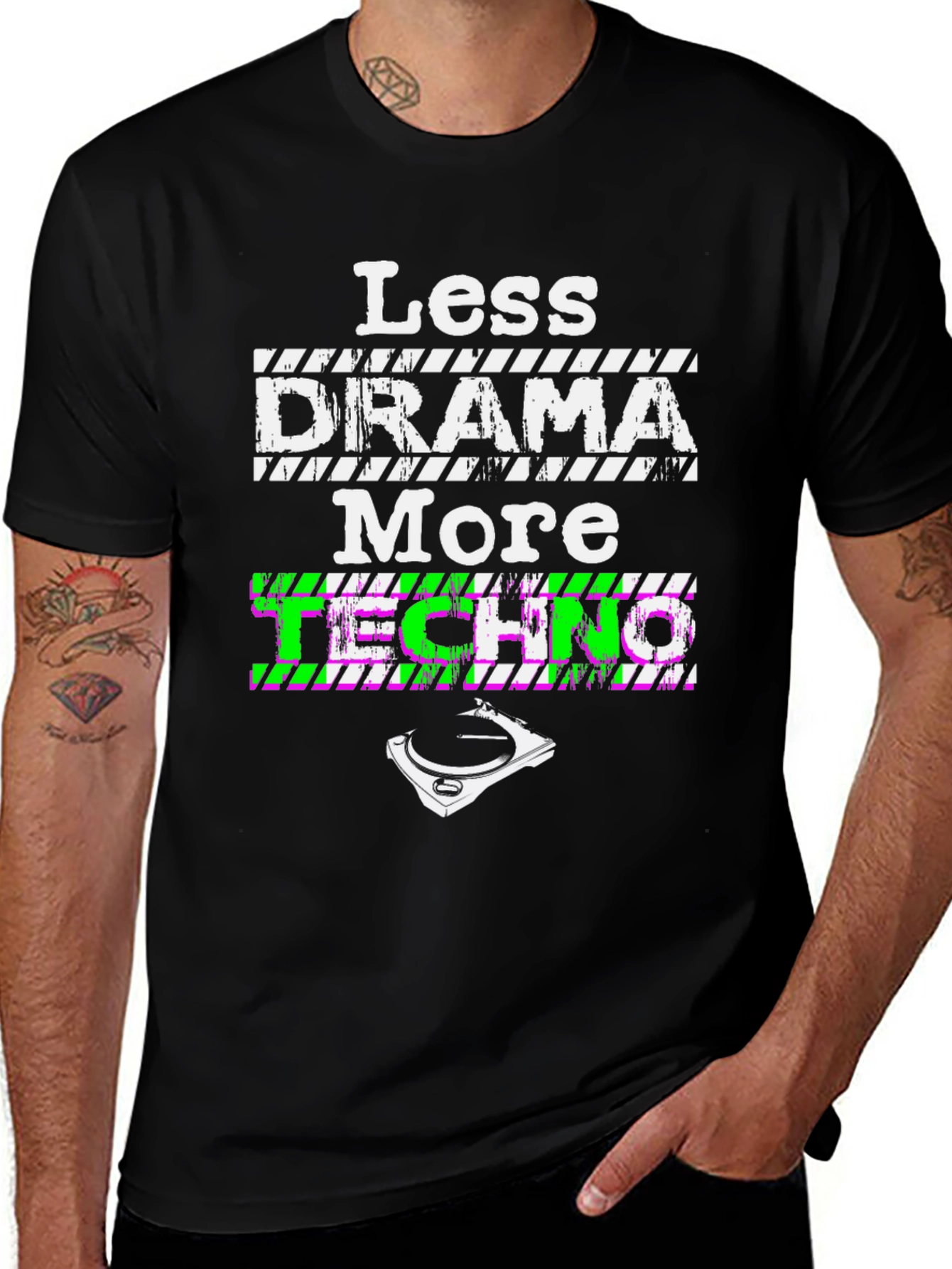 Less Drama More Techno Graphic Tee