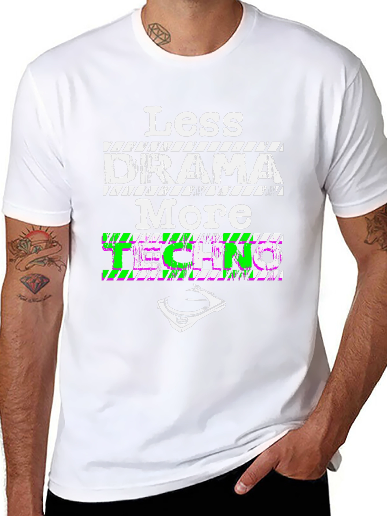 Less Drama More Techno Graphic Tee