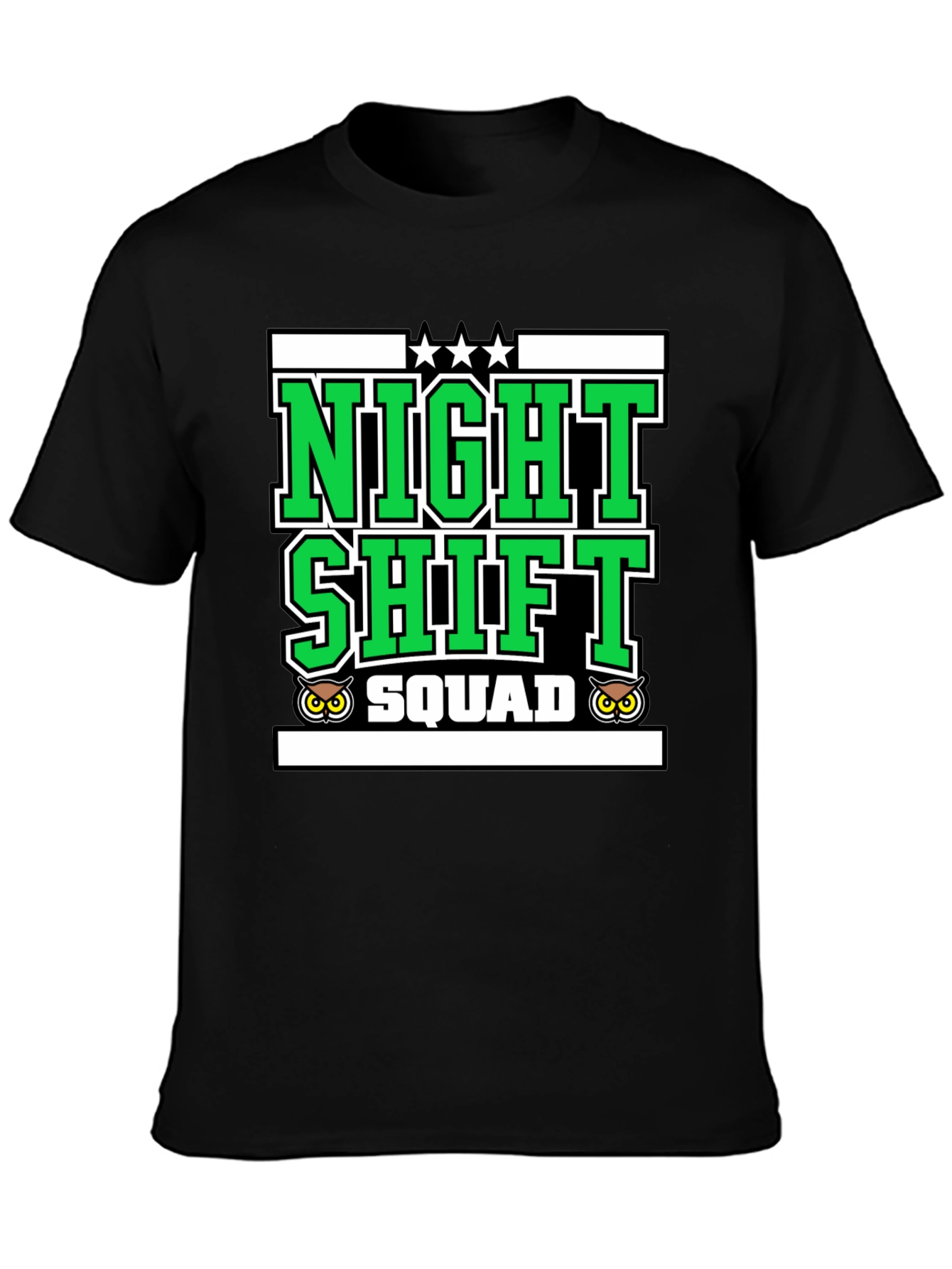 Night Shift Squad Graphic Tee - Owl Edition