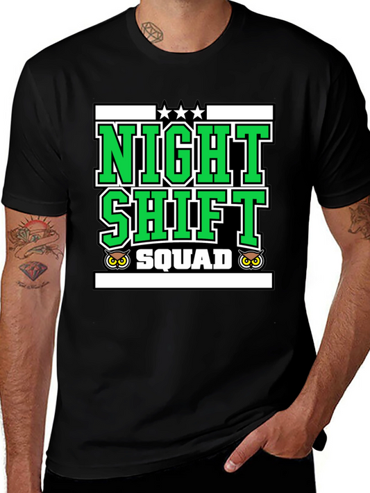 Night Shift Squad Graphic Tee - Owl Edition