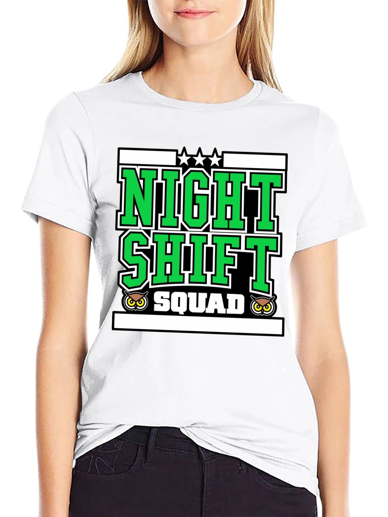 Night Shift Squad Graphic Tee - Owl Edition