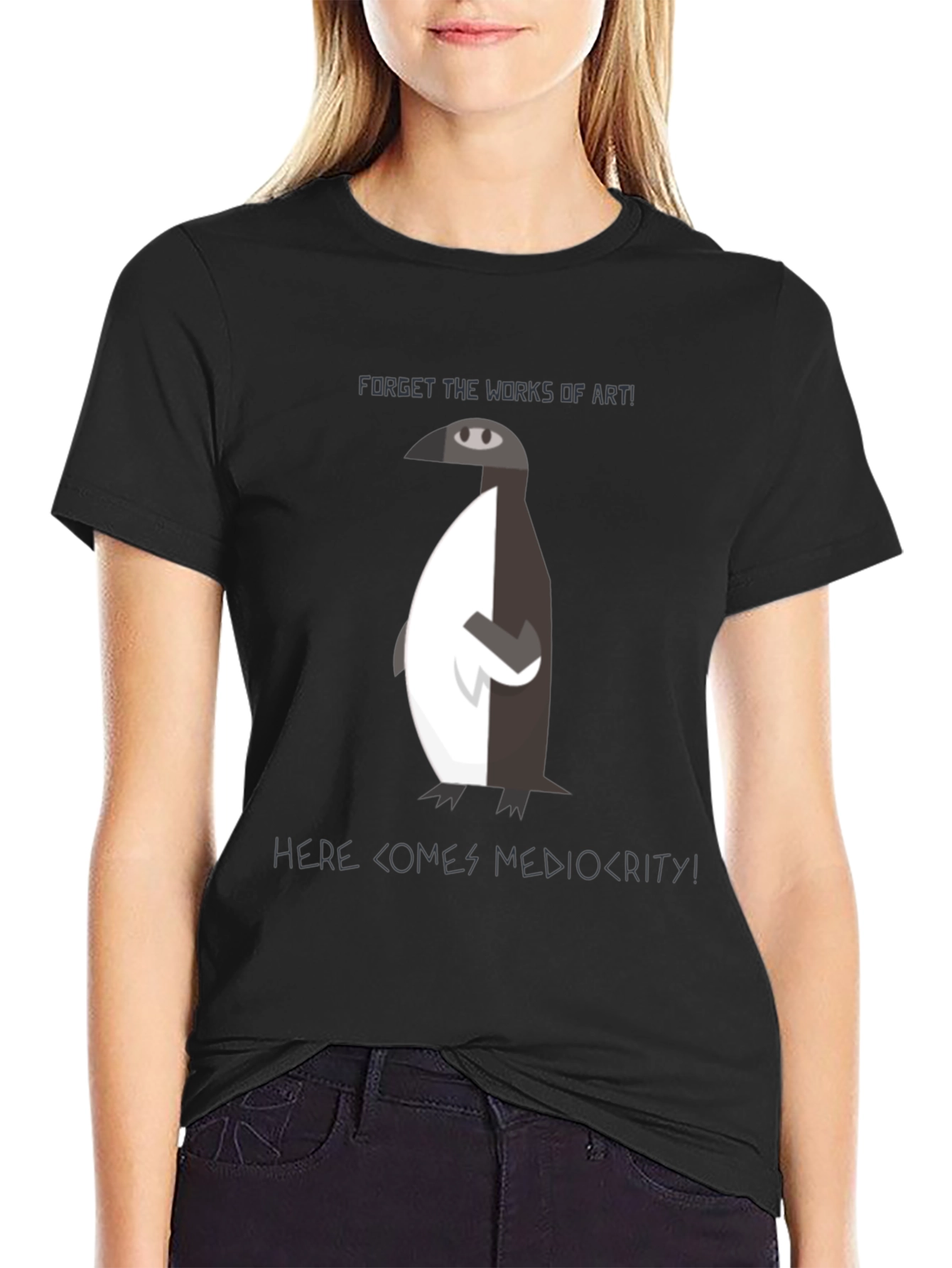 Penguin Mediocrity Graphic T-Shirt - Black