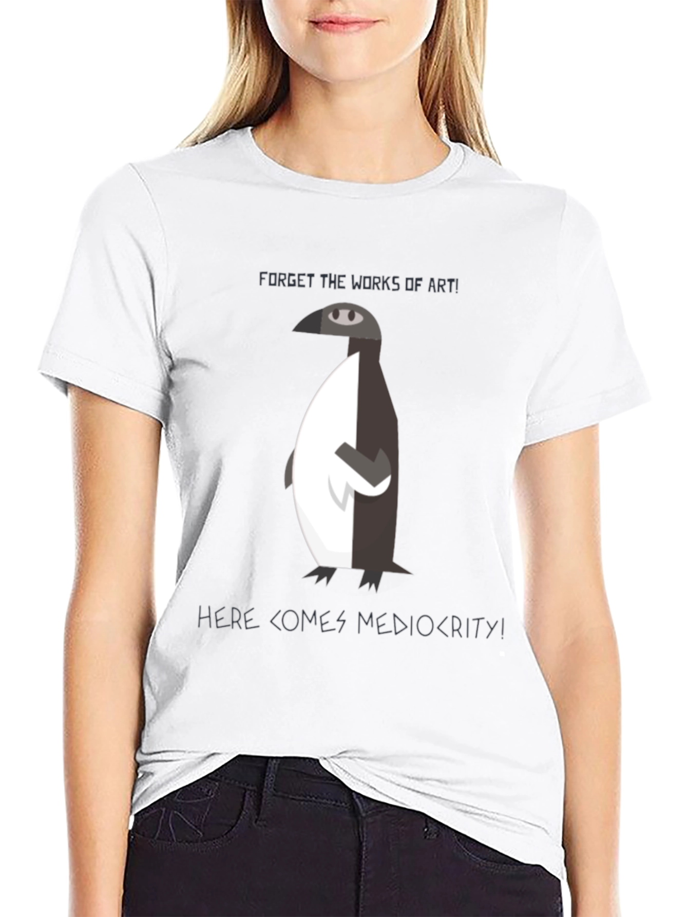 Penguin Mediocrity Graphic T-Shirt - Black