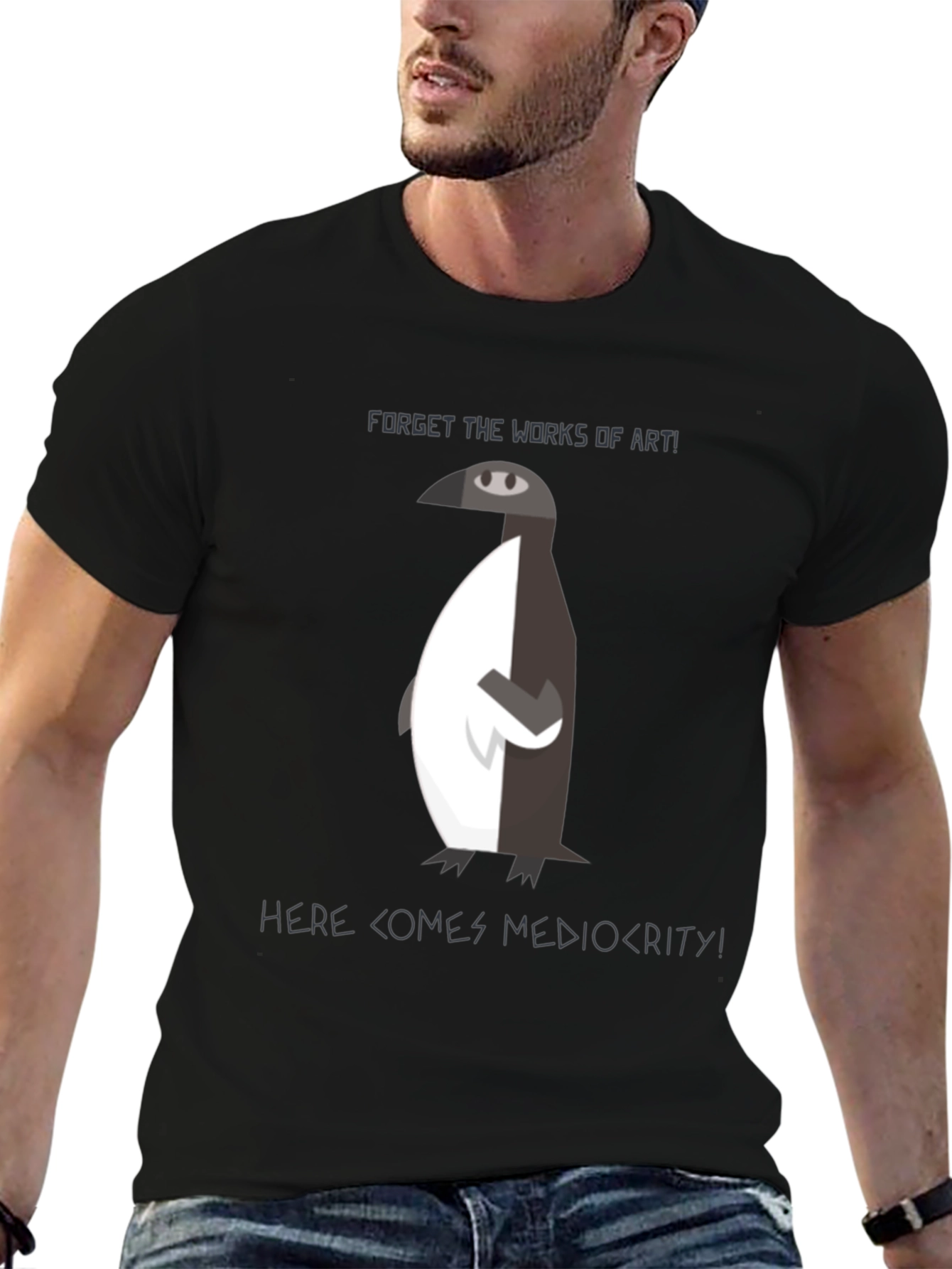 Penguin Mediocrity Graphic T-Shirt - Black