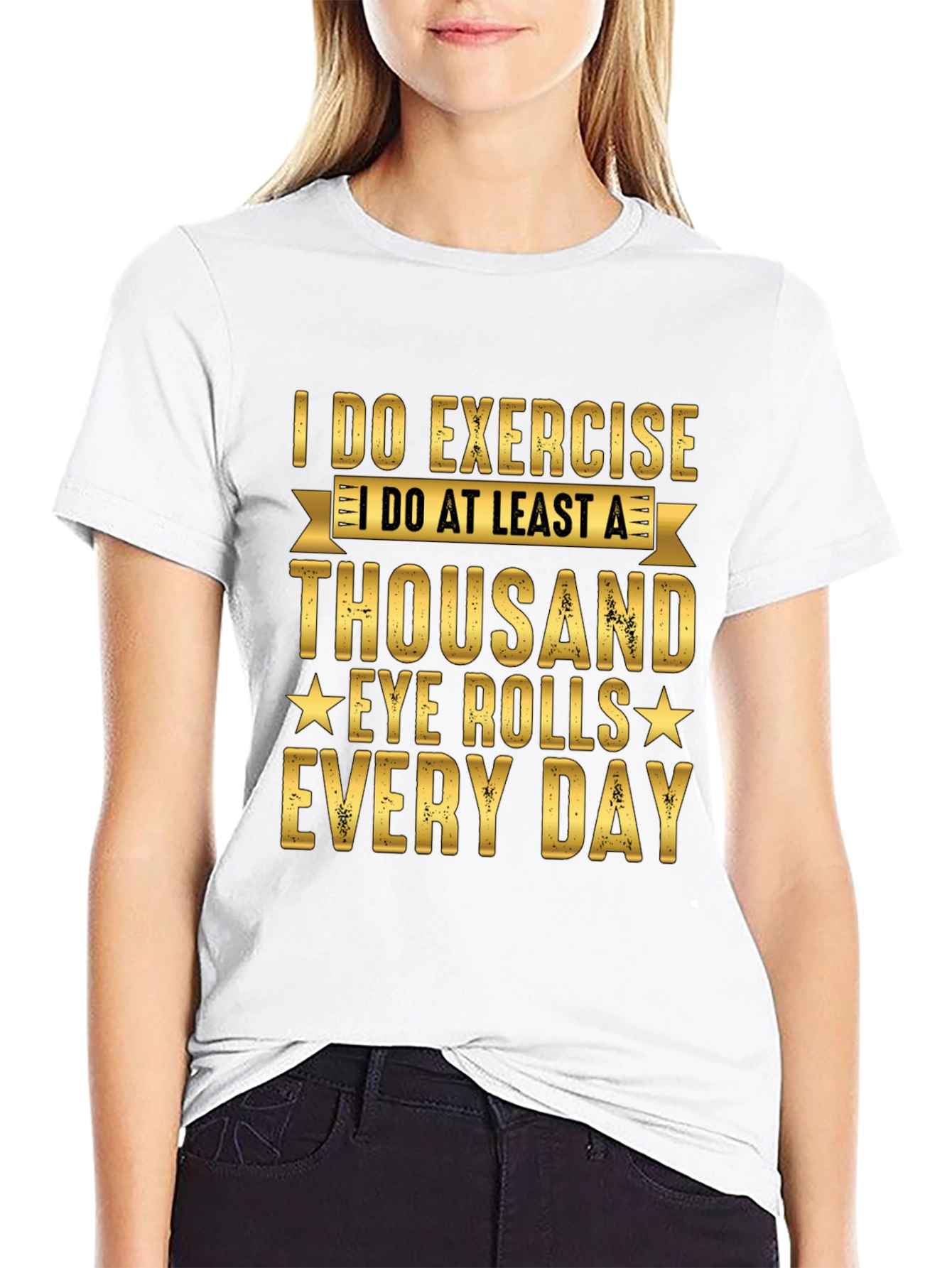 Funny Exercise Eye Roll T-Shirt