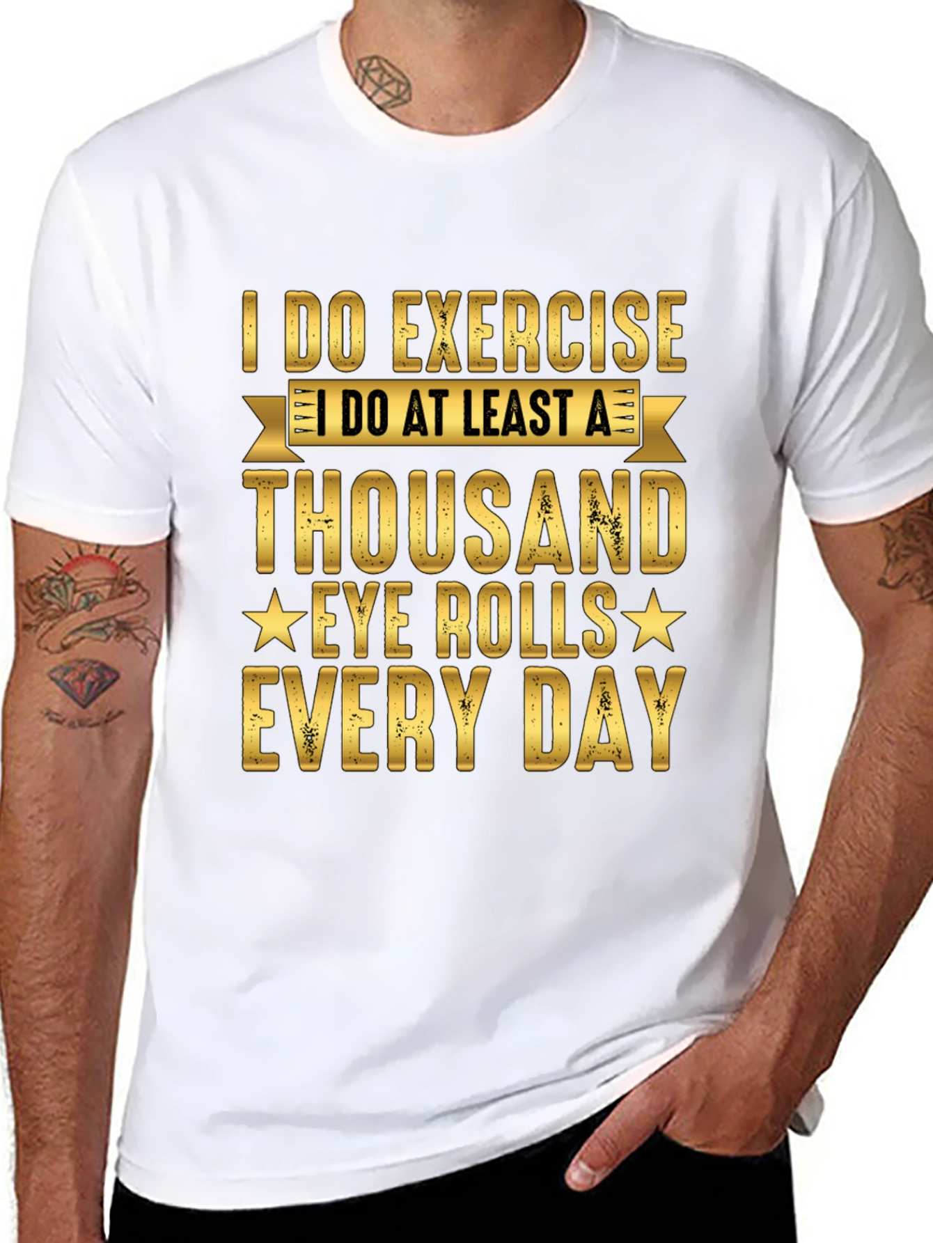 Funny Exercise Eye Roll T-Shirt