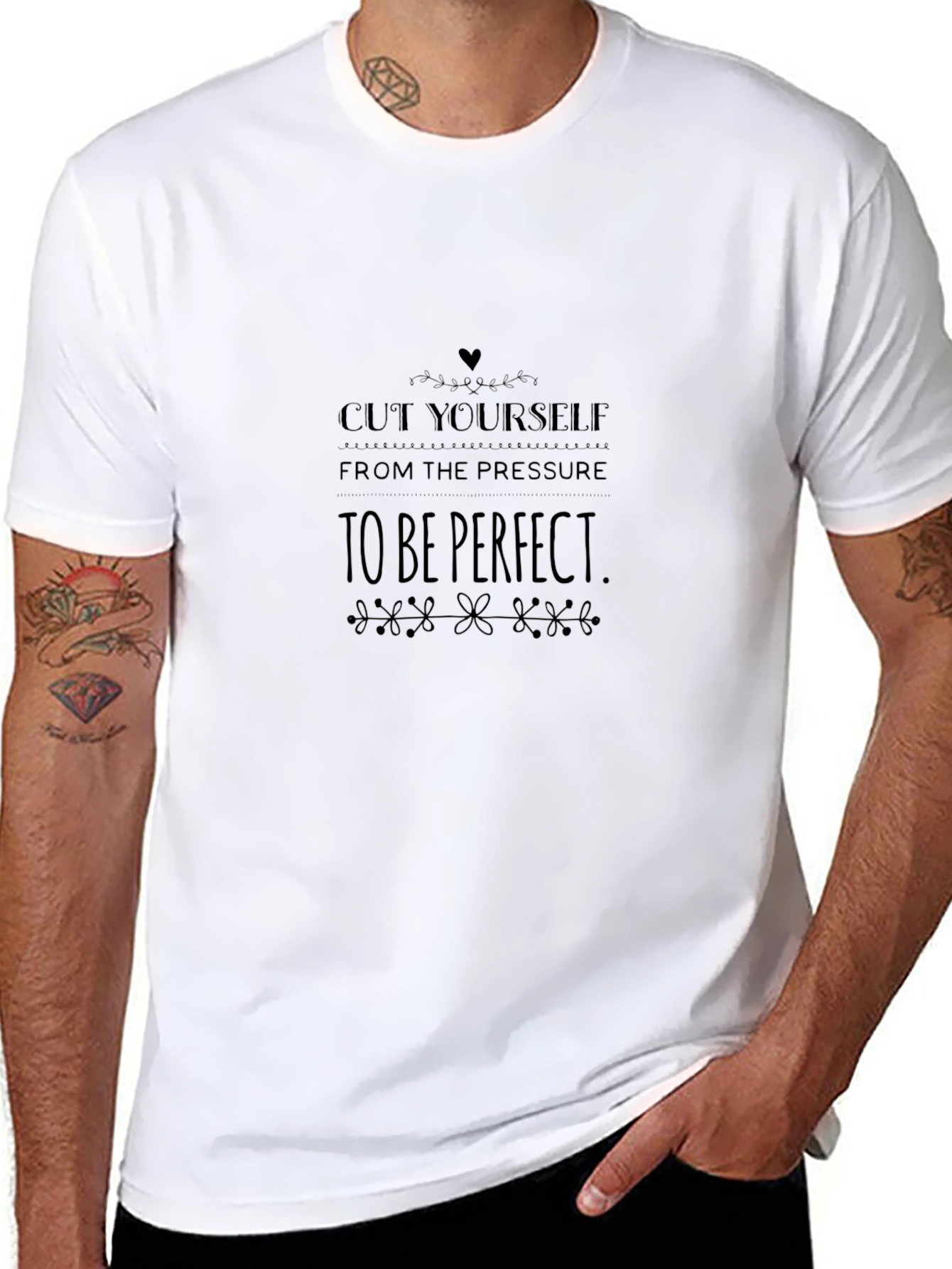 Inspirational T-Shirt - Cut Yourself Pressure - Black