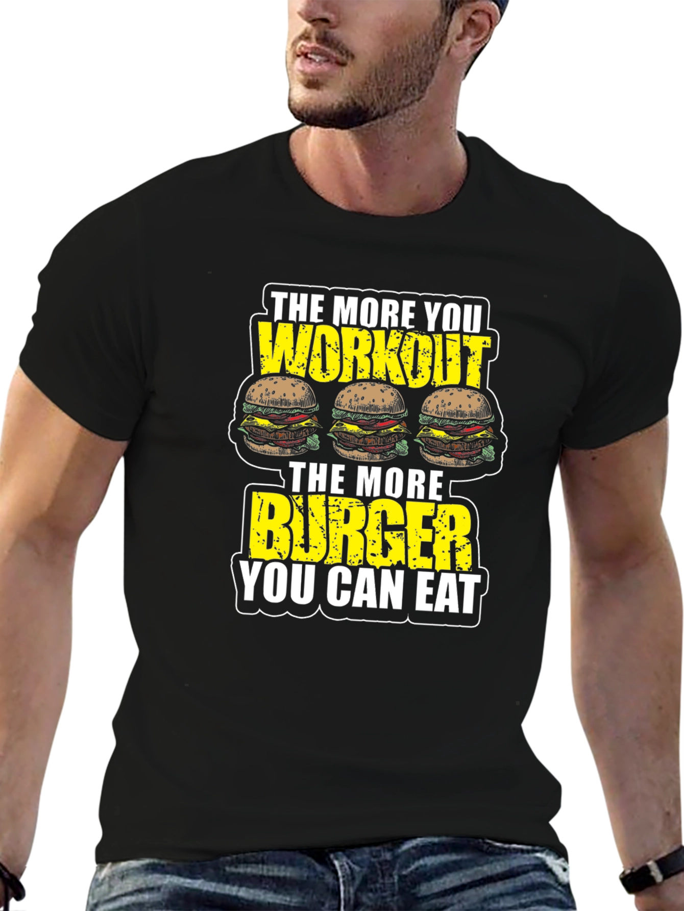 Workout Burger T-Shirt - Funny Gym Motivation Tee