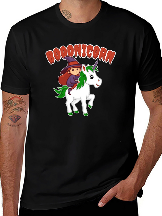 Boooonicorn T-Shirt - Halloween Witch and Unicorn