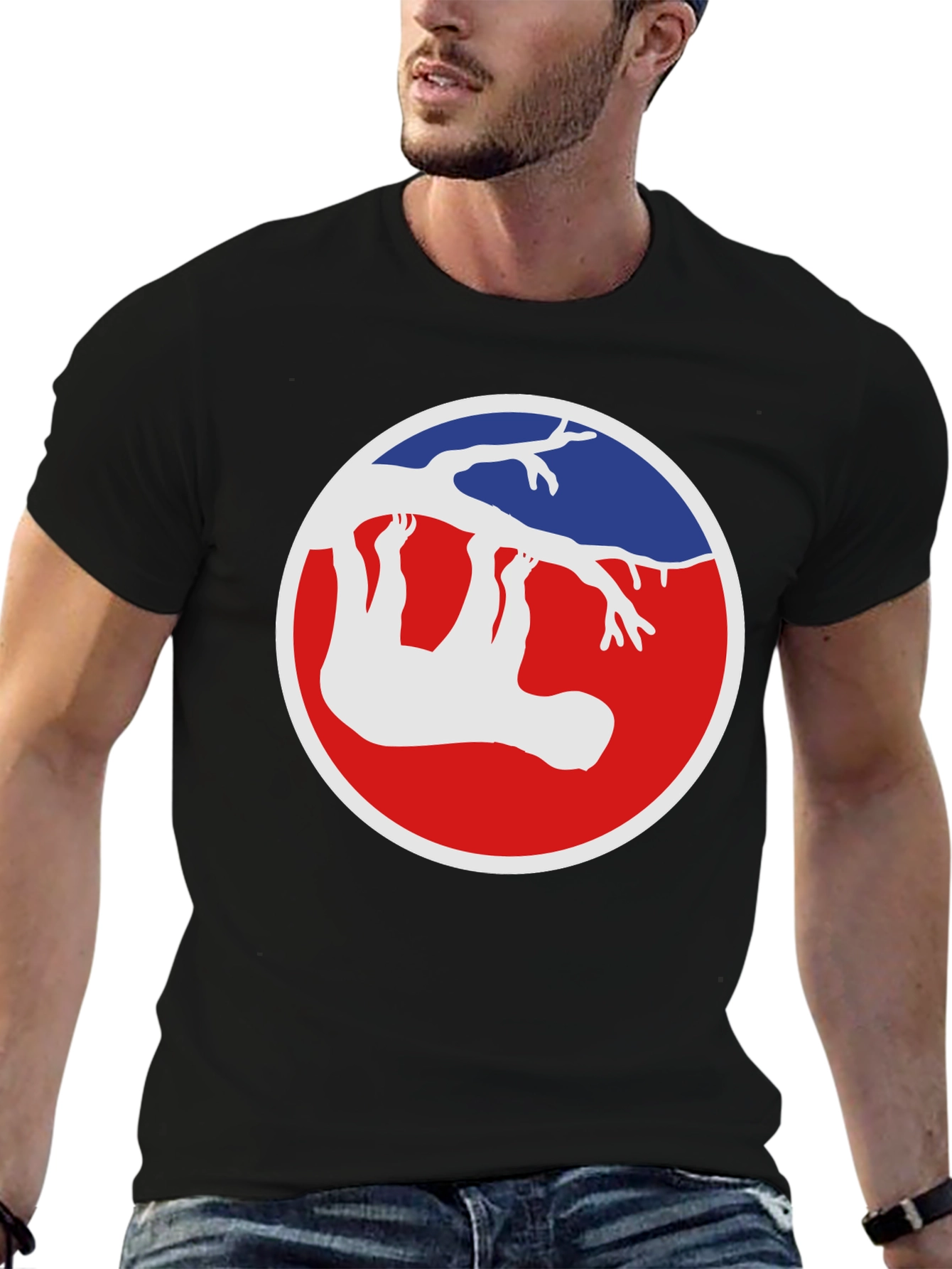 Sloth Hanging Around Graphic Tee - Black