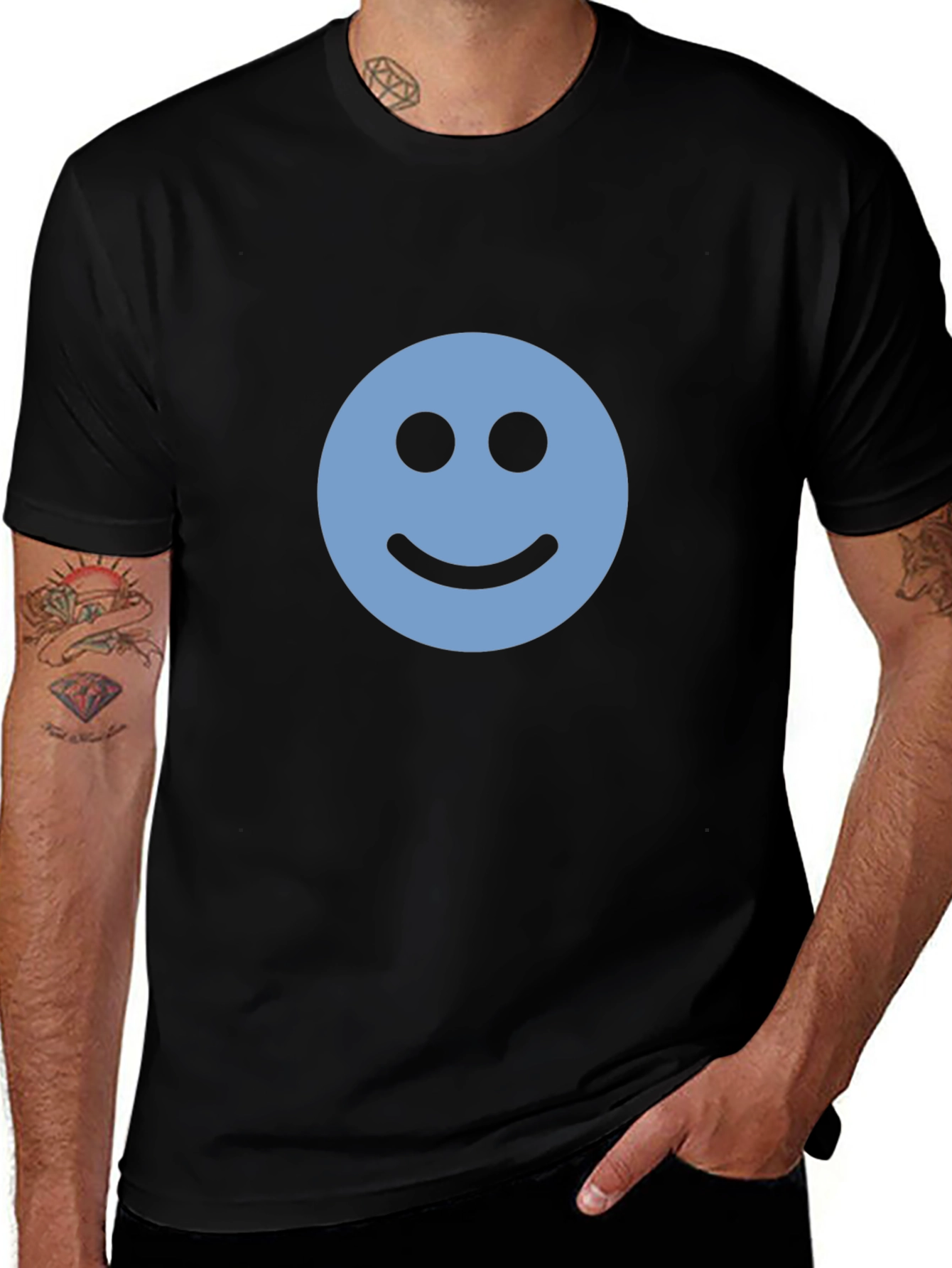 Smiley Face Graphic Tee - Soft Cotton Comfort