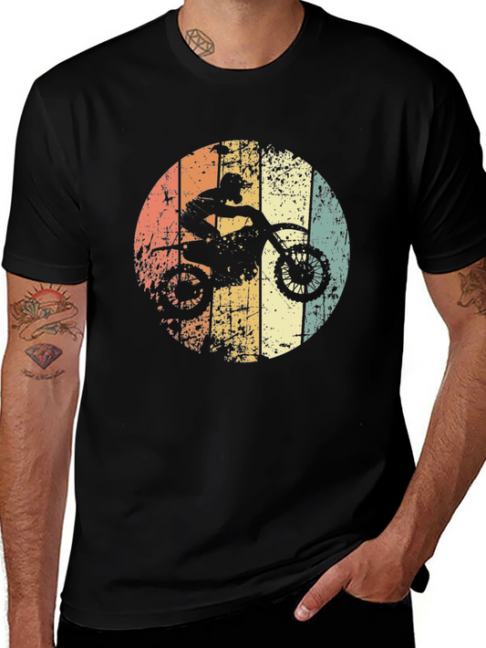 Retro Motocross T-Shirt - Vintage Dirt Bike Rider Design