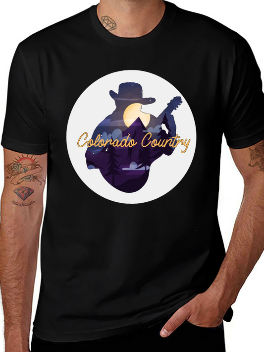 Colorado Country Guitar Graphic T-Shirt - Black