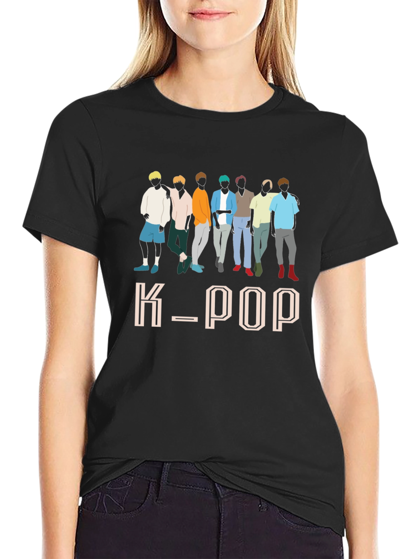K-Pop Group Graphic Print T-Shirt