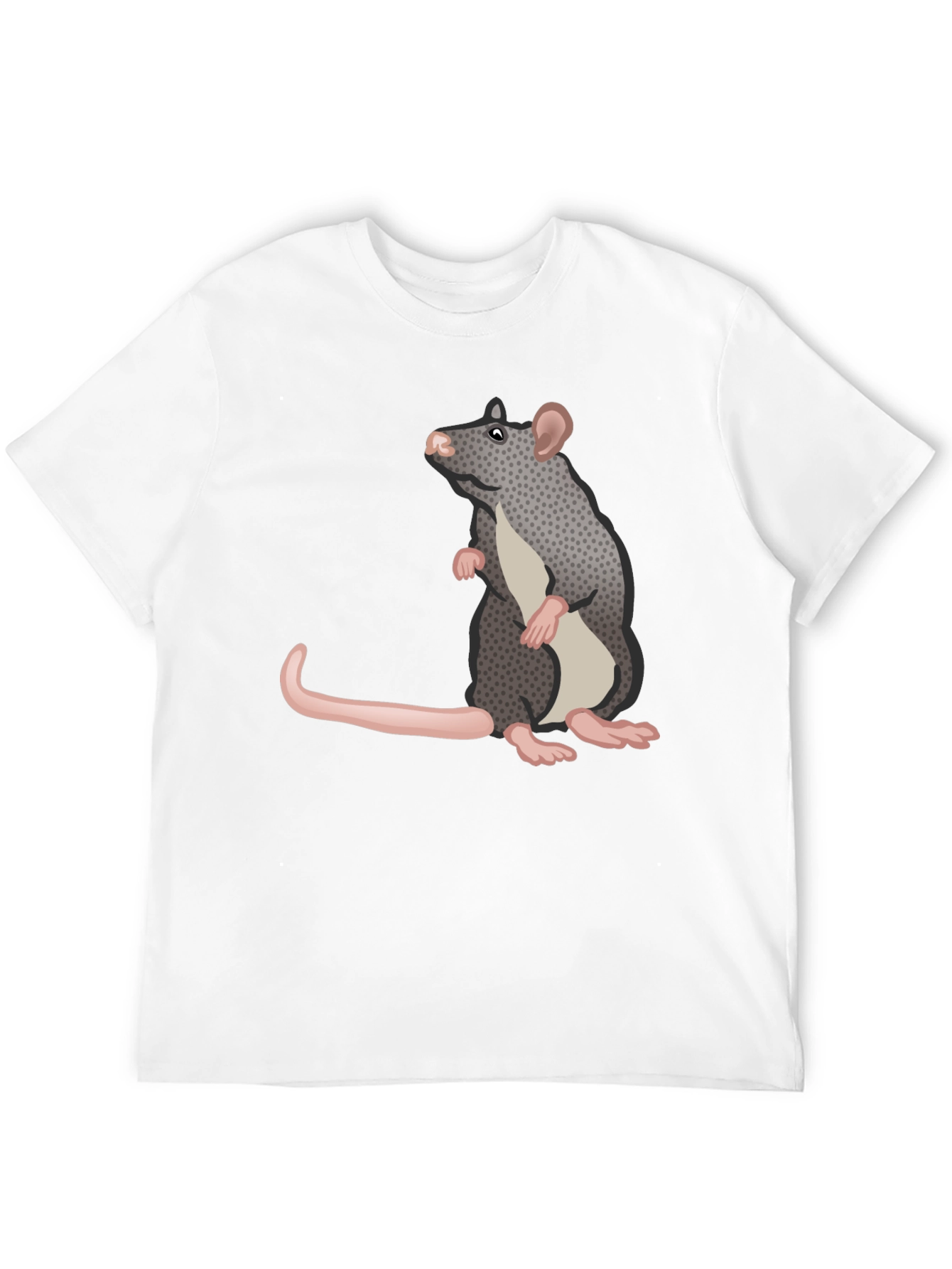 Rat Graphic Tee - Black Casual T-Shirt