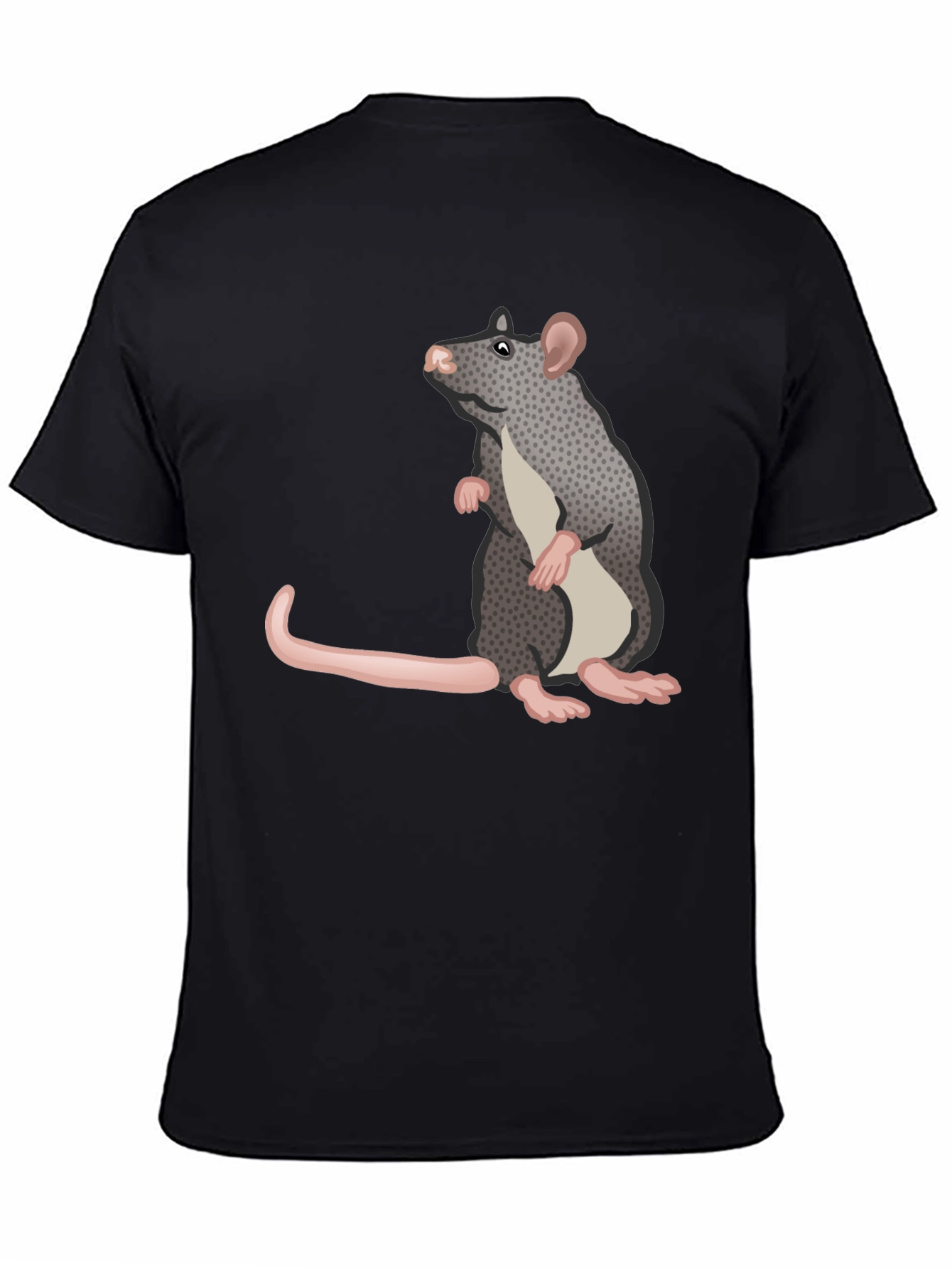 Rat Graphic Tee - Black Casual T-Shirt