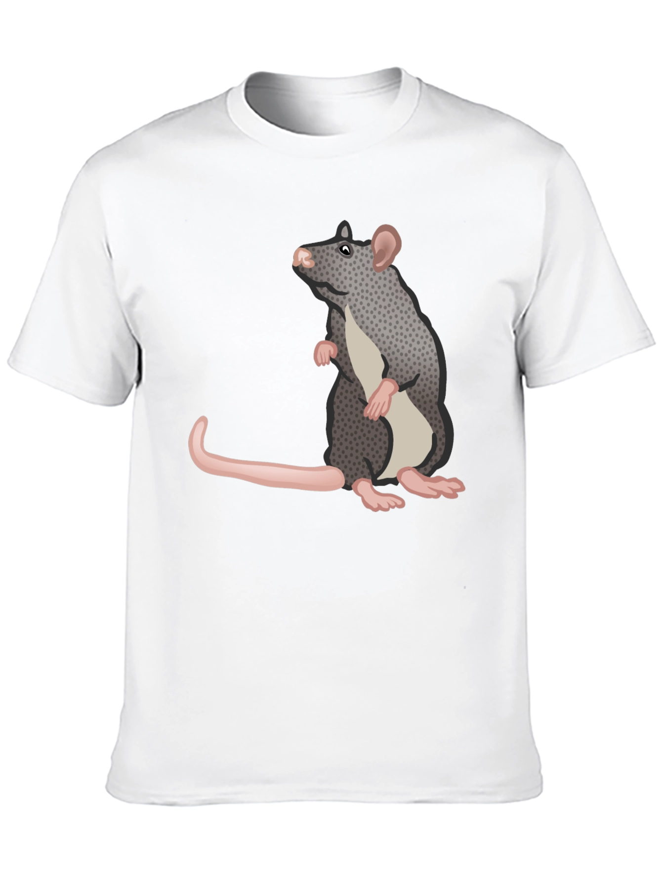 Rat Graphic Tee - Black Casual T-Shirt