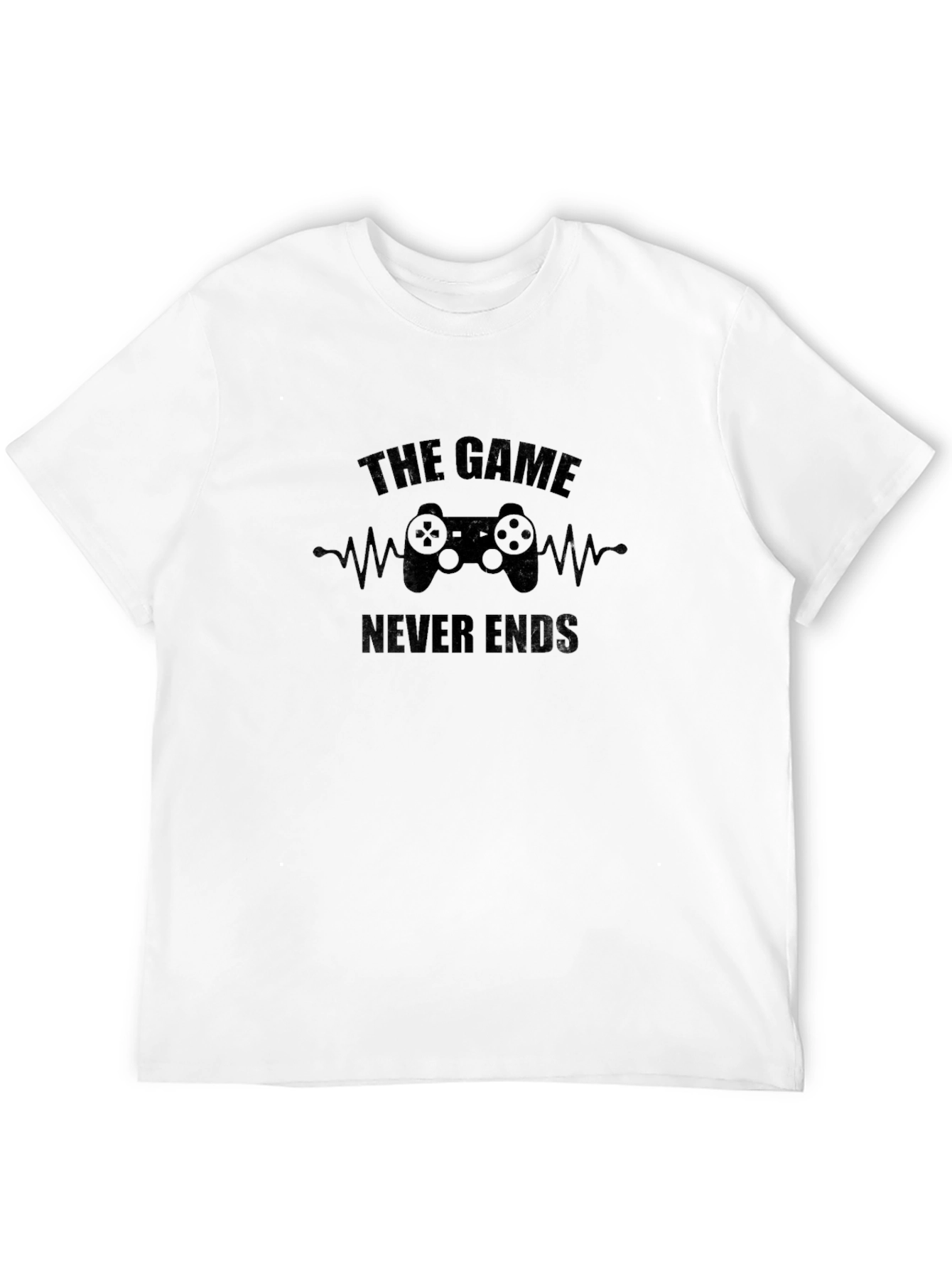 The Game Never Ends Black T-Shirt for Gamers