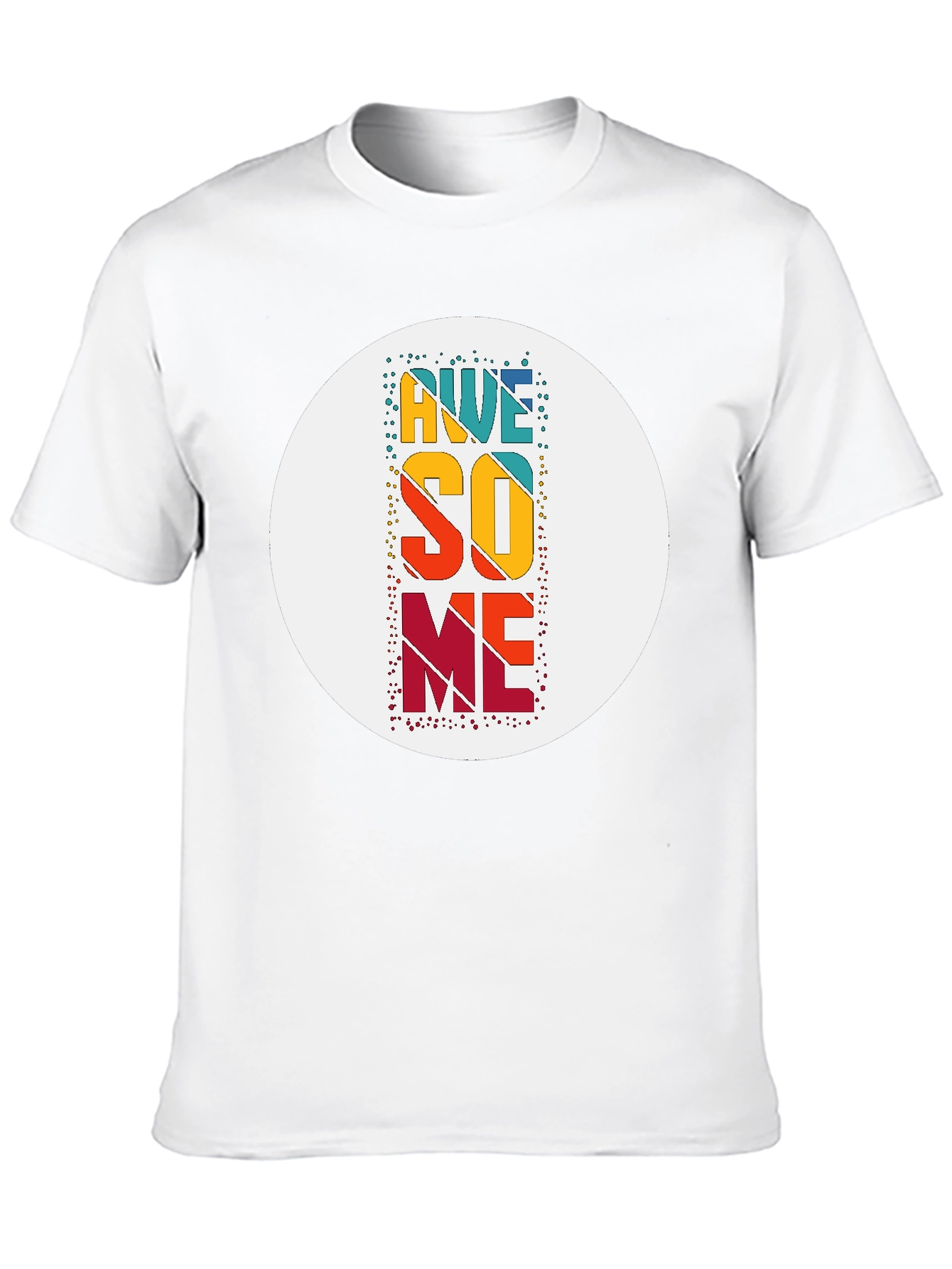 Awesome Graphic Tee - Black Cotton Blend Casual T-Shirt