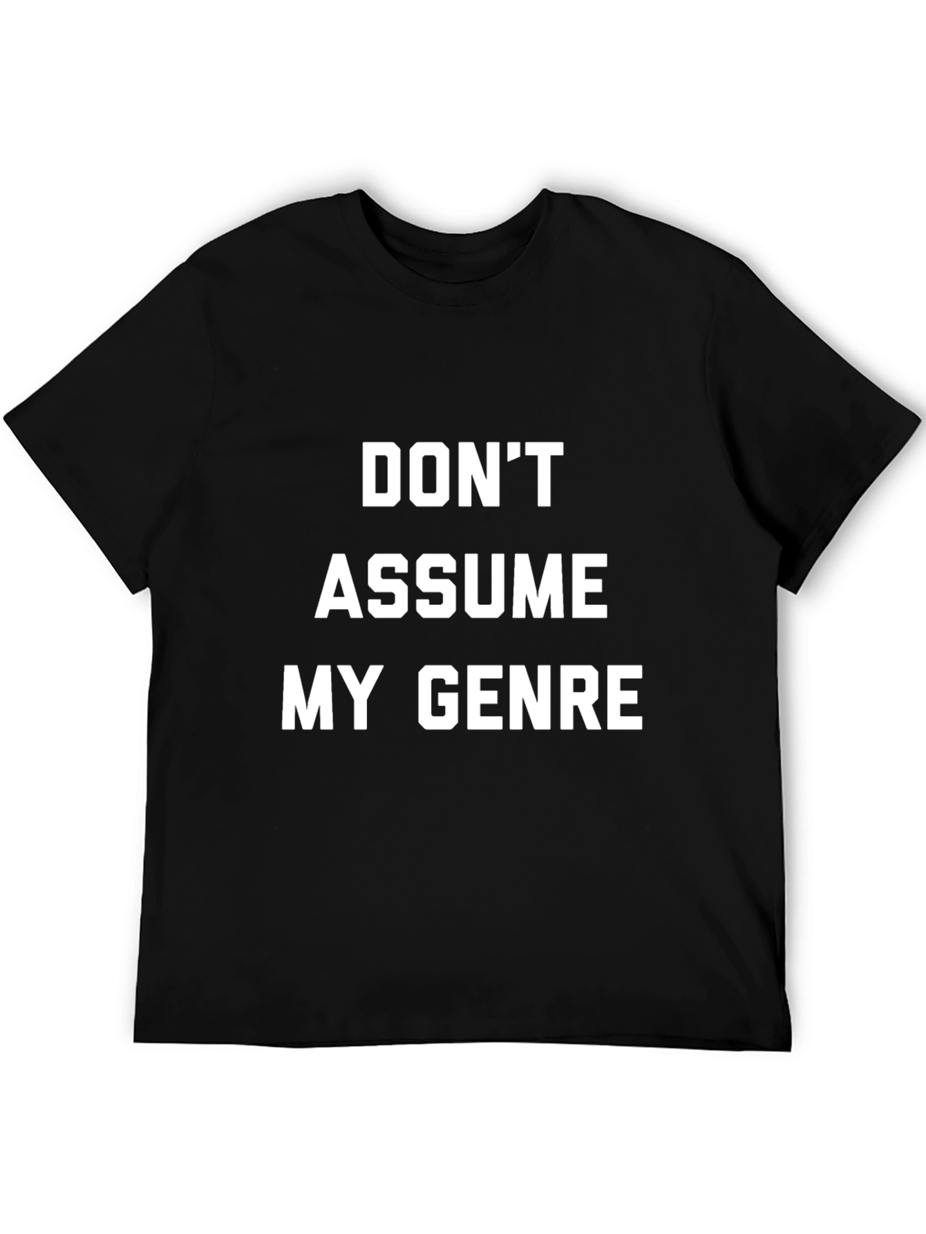 Dont Assume My Genre Graphic Tee - Black