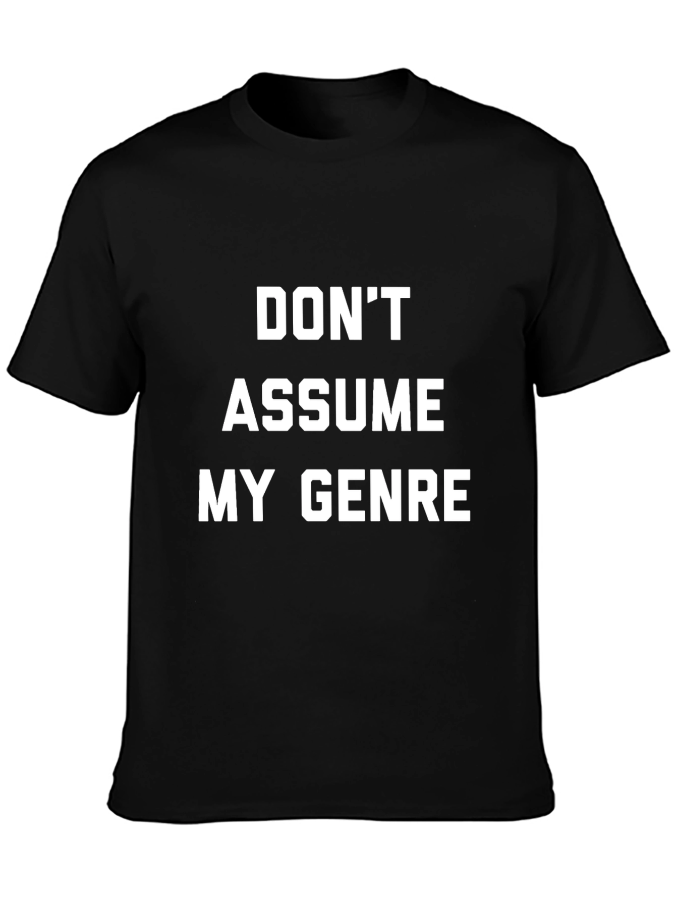 Dont Assume My Genre Graphic Tee - Black
