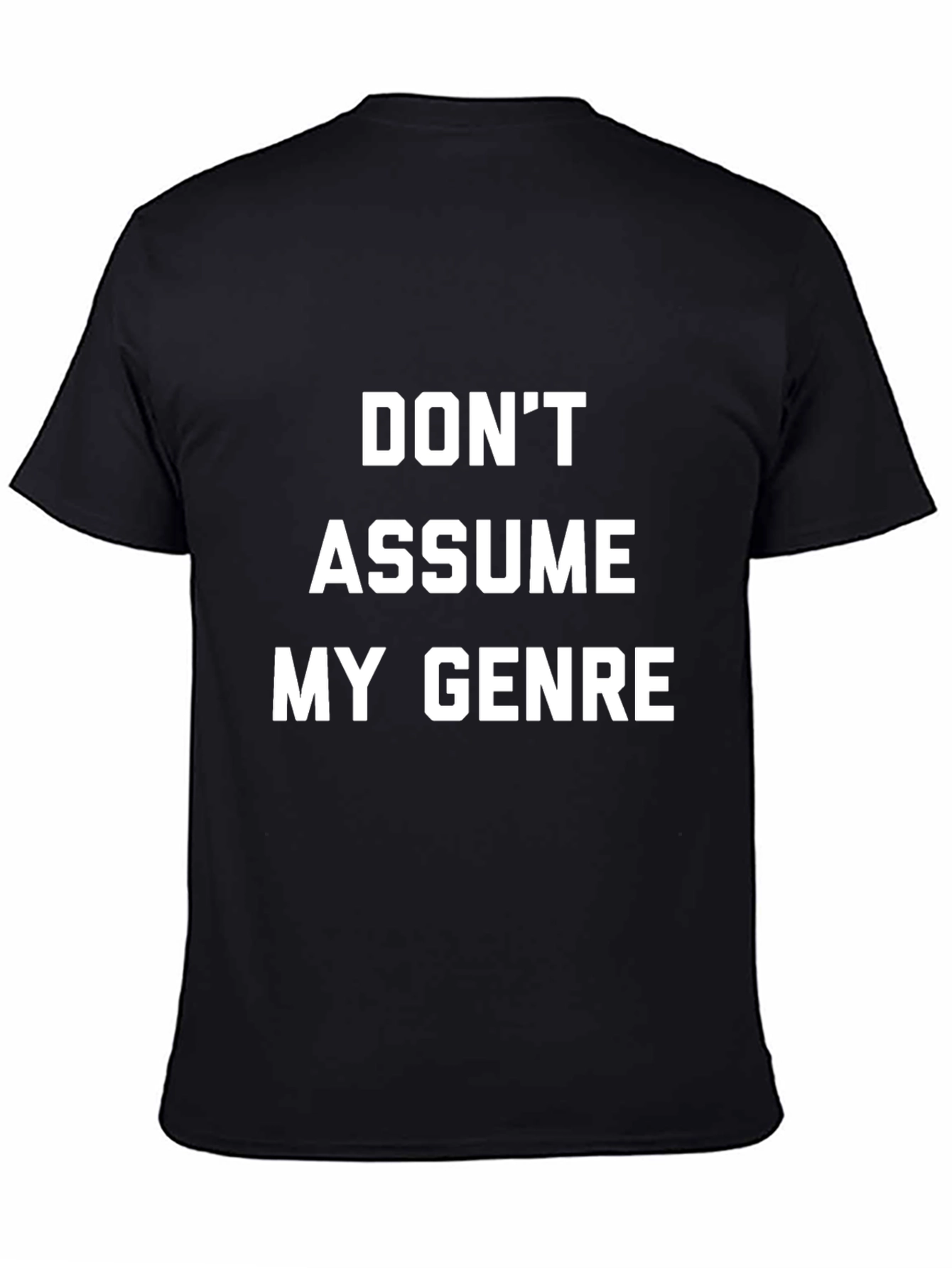 Dont Assume My Genre Graphic Tee - Black