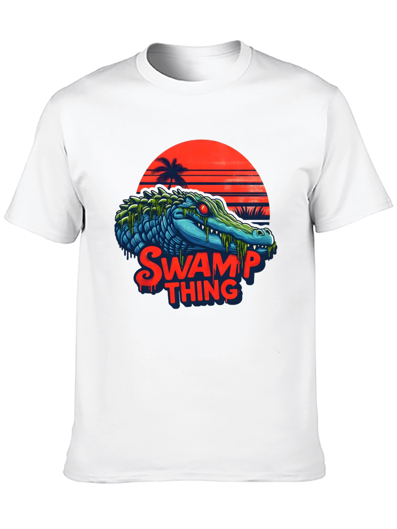 Swamp Thing T-Shirt - Retro Alligator Graphic Tee