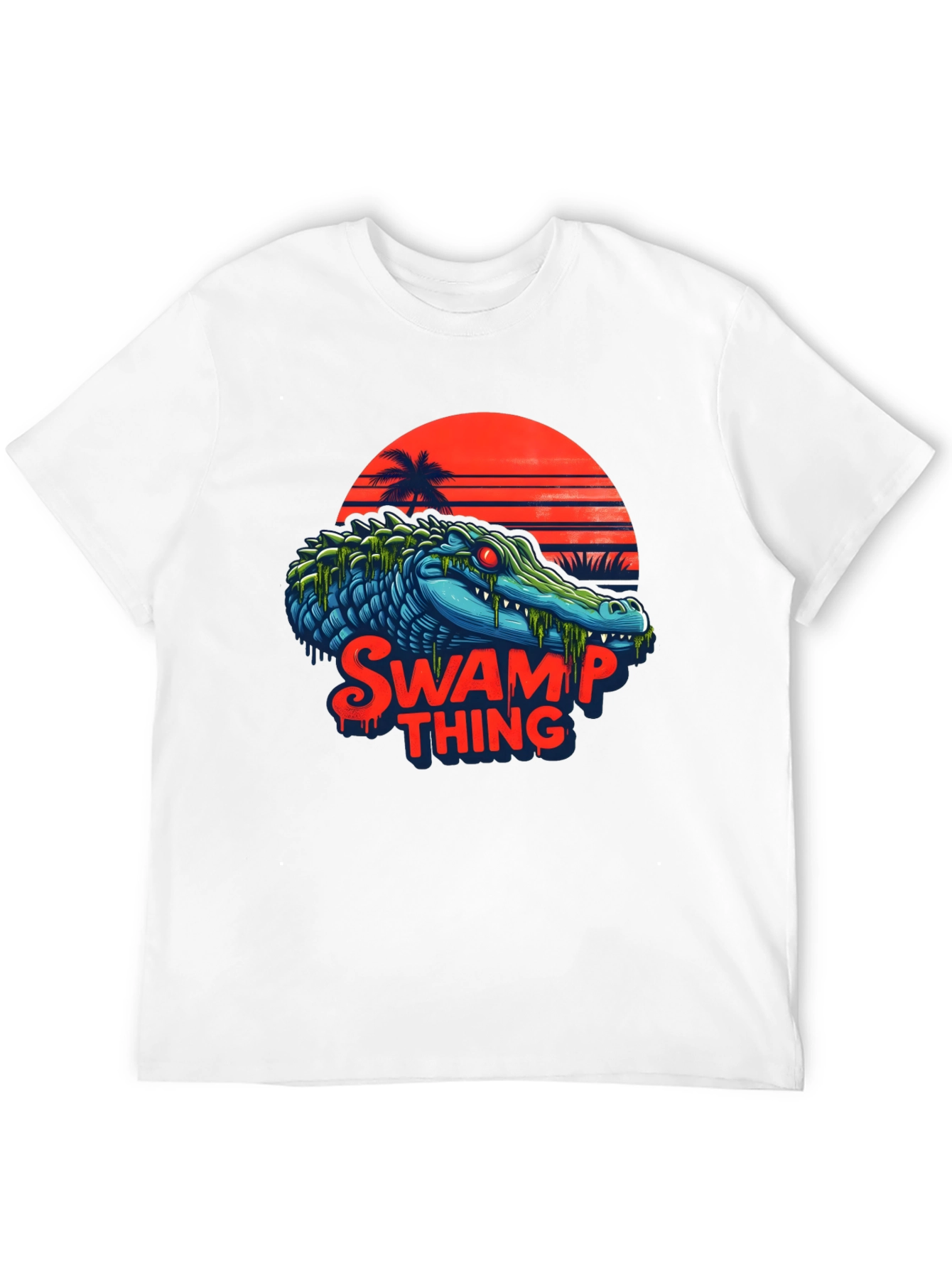 Swamp Thing T-Shirt - Retro Alligator Graphic Tee