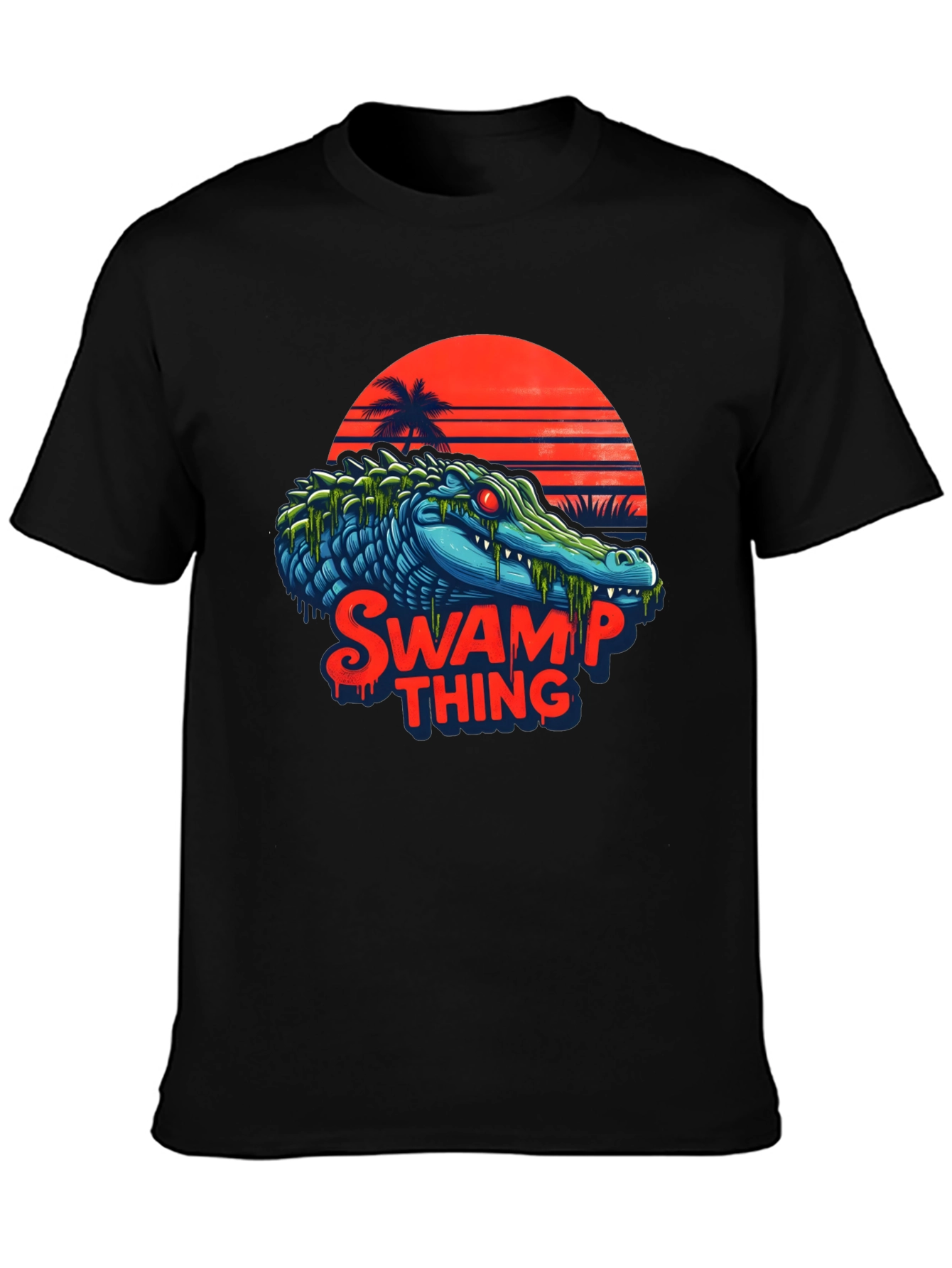 Swamp Thing T-Shirt - Retro Alligator Graphic Tee