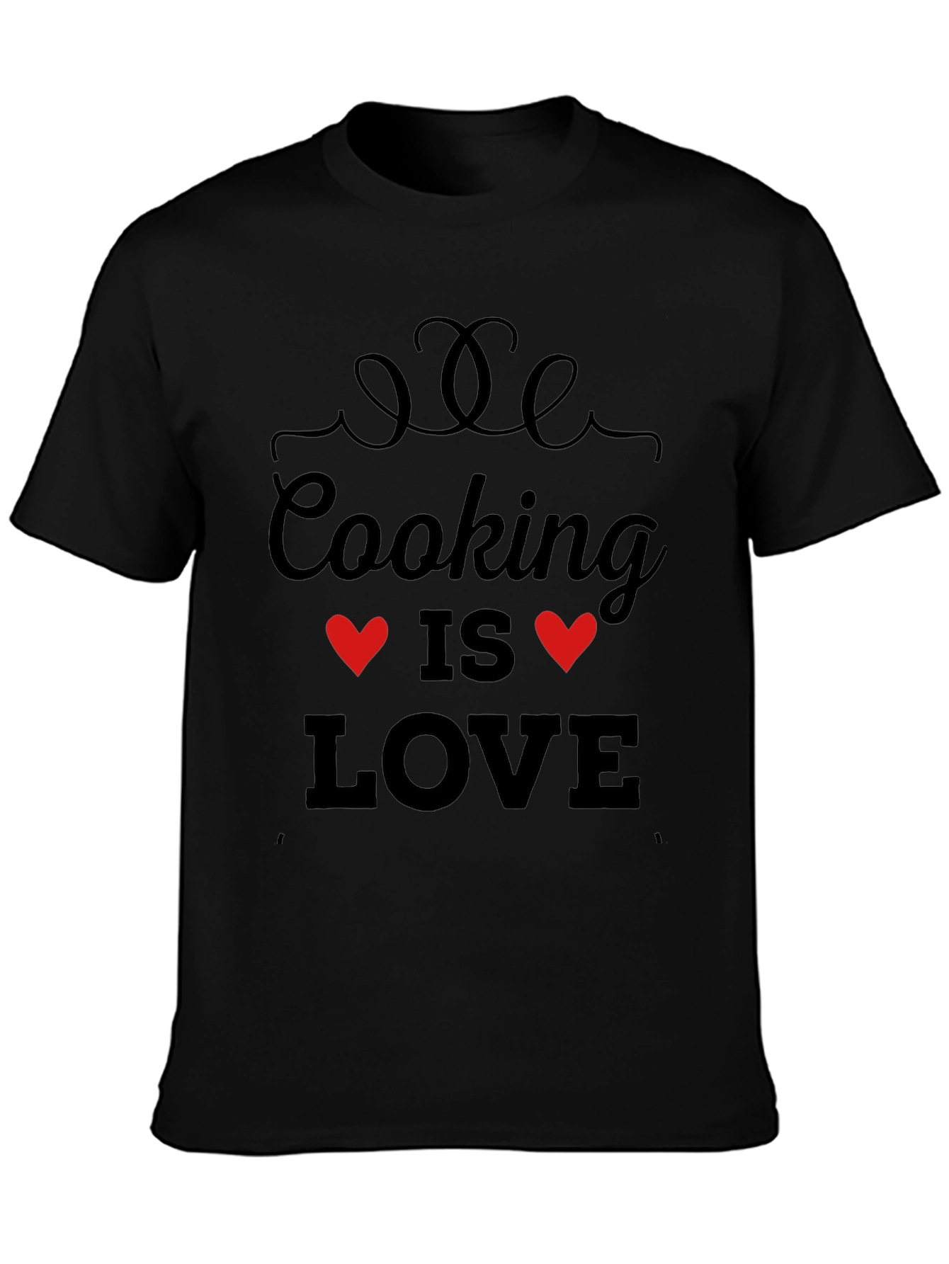 Cooking is Love Black T-Shirt