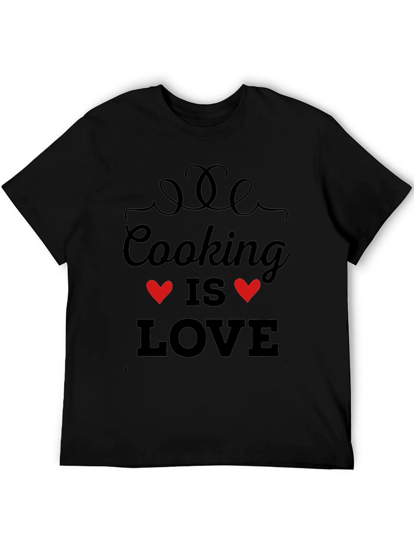 Cooking is Love Black T-Shirt