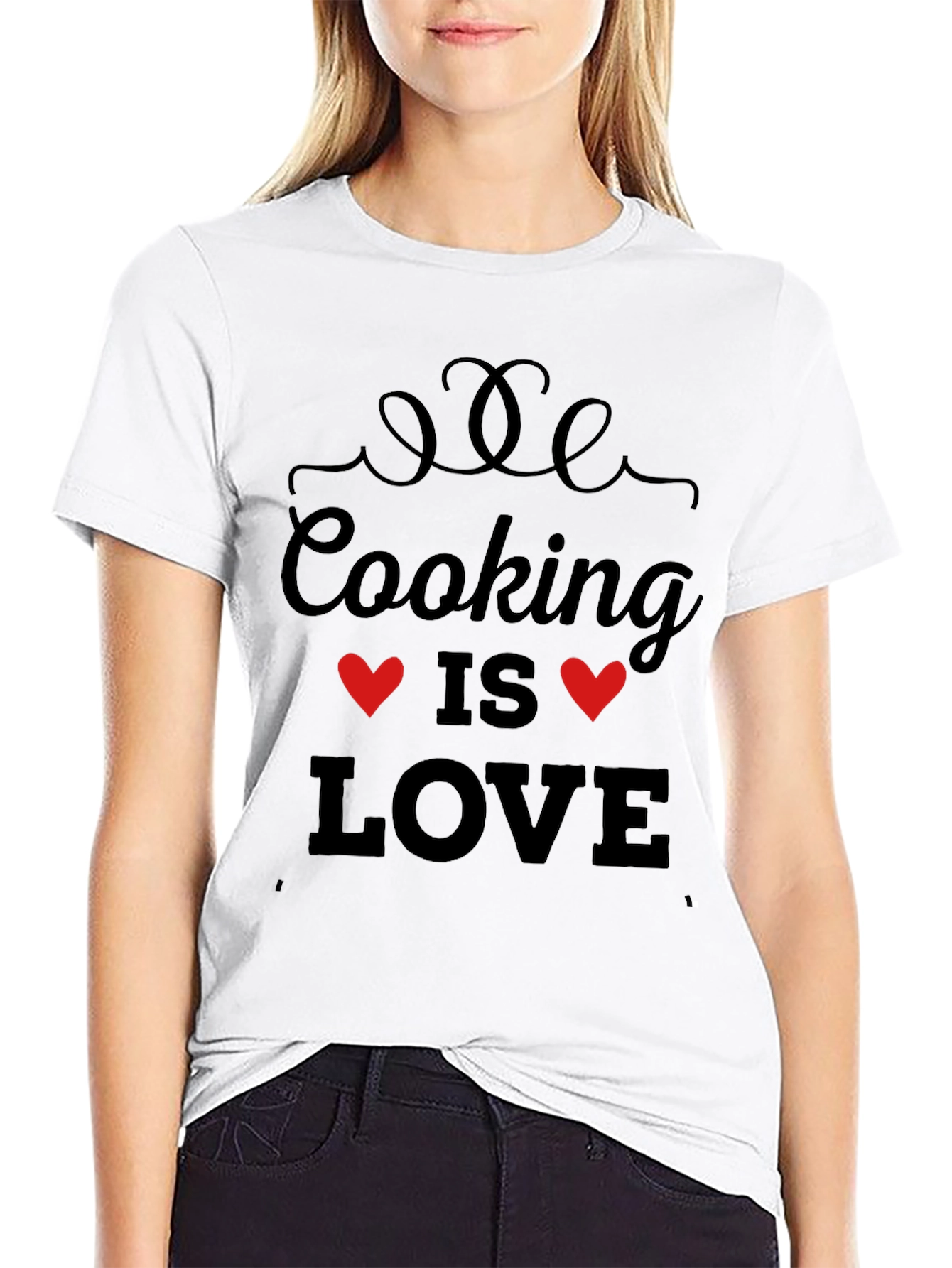 Cooking is Love Black T-Shirt