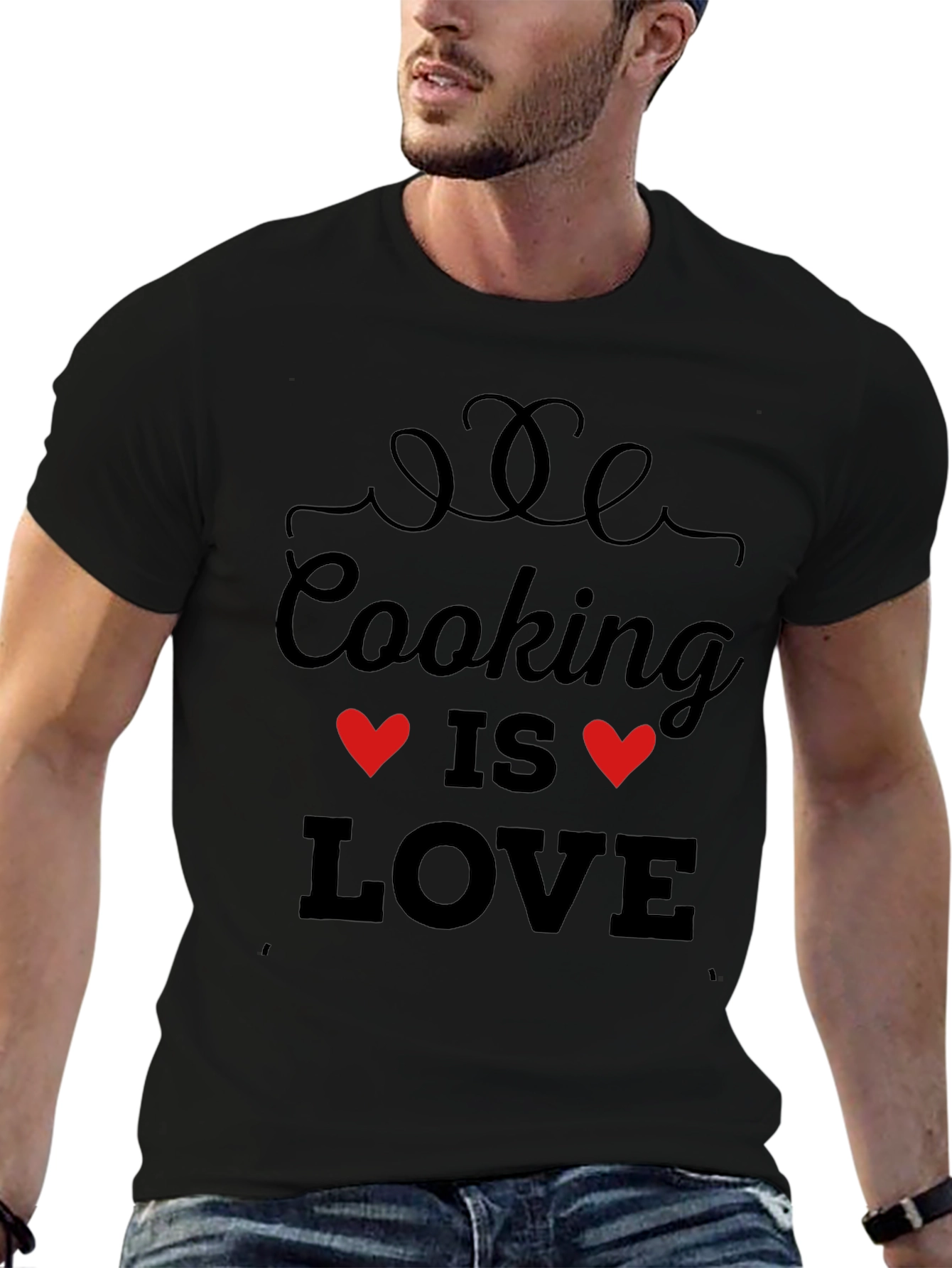 Cooking is Love Black T-Shirt