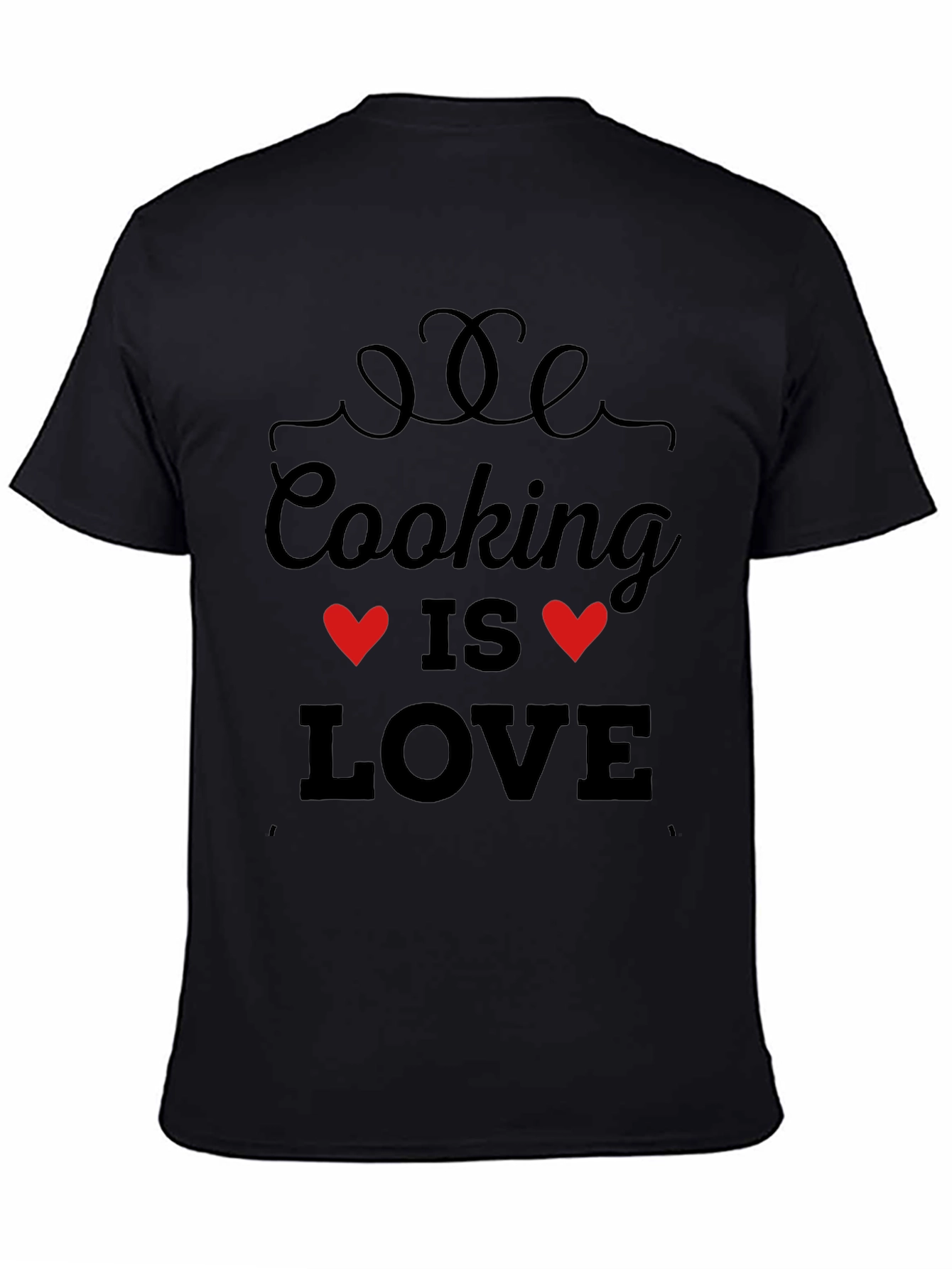 Cooking is Love Black T-Shirt