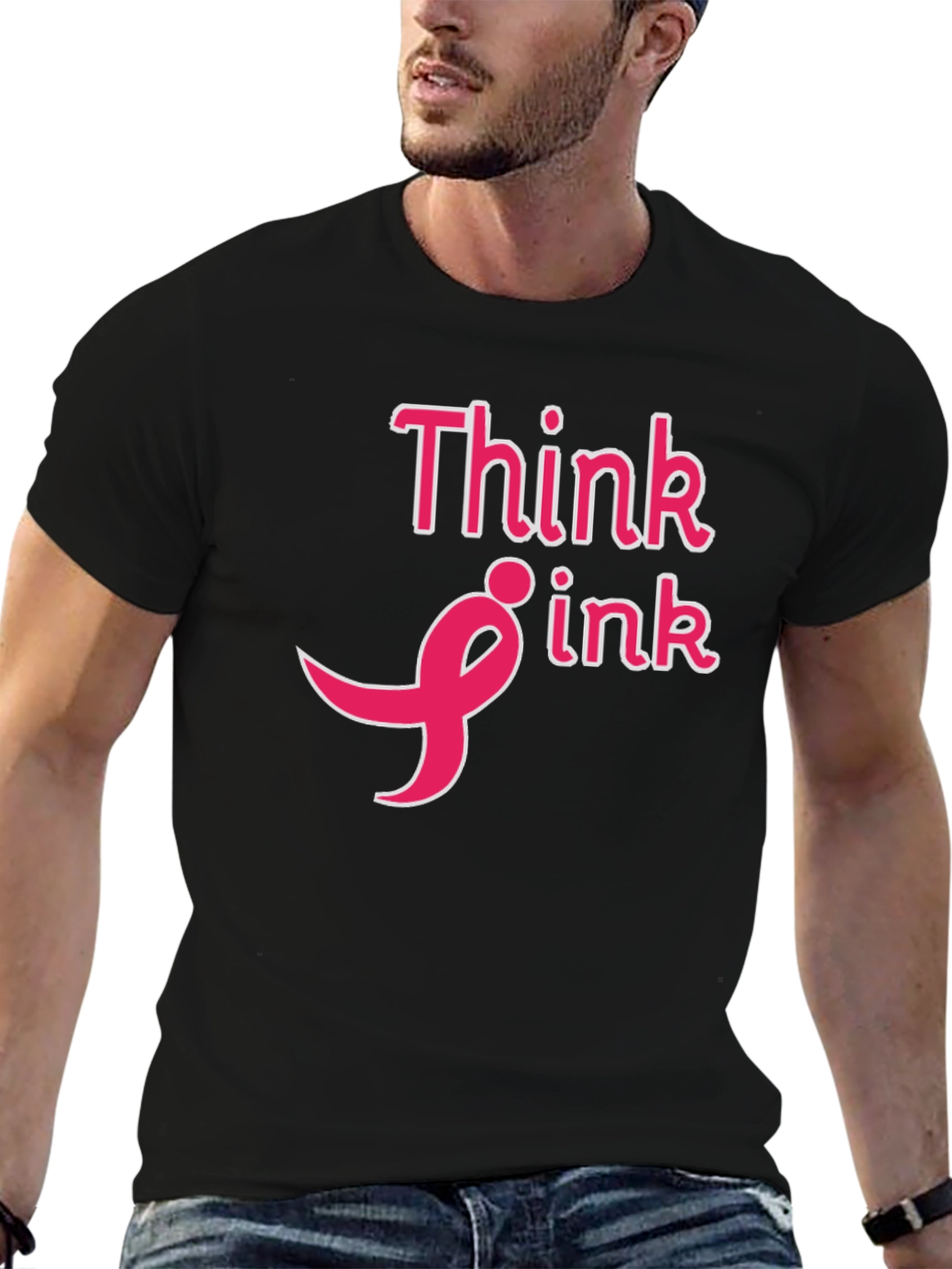Think Pink Breast Cancer Awareness T-Shirt