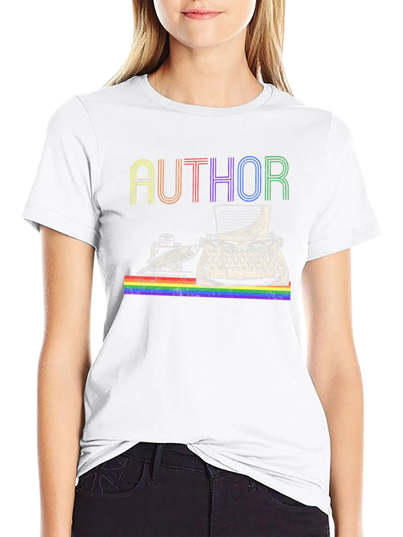 Author LGBTQ Pride Rainbow T-Shirt