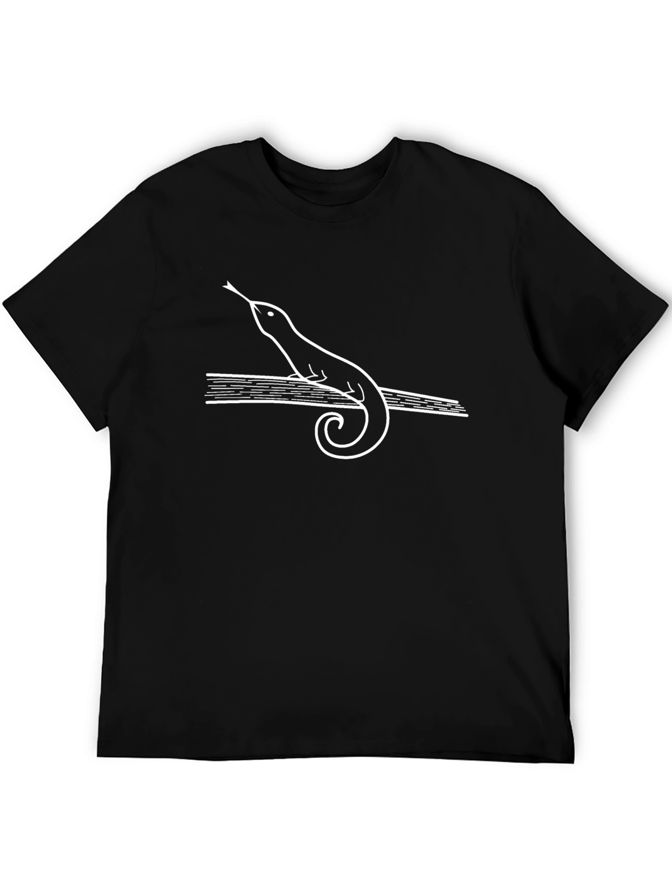 Snake Graphic Tee - Stylish Mens Black T-Shirt